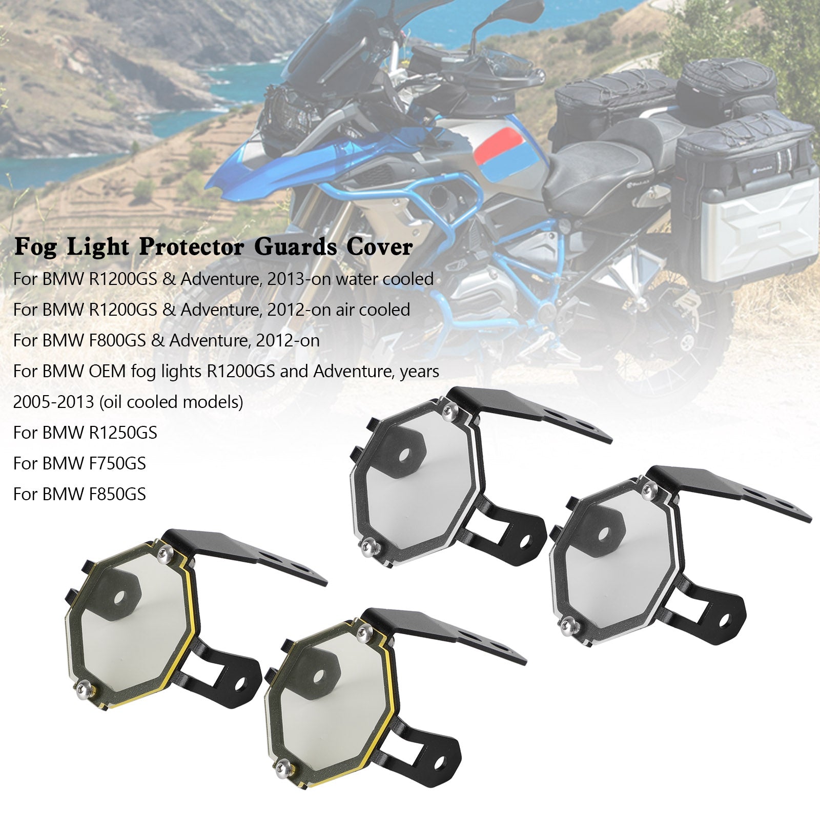 BMW R1200GS Adventure F800GS F850GS F750GS Protector de luz antiniebla