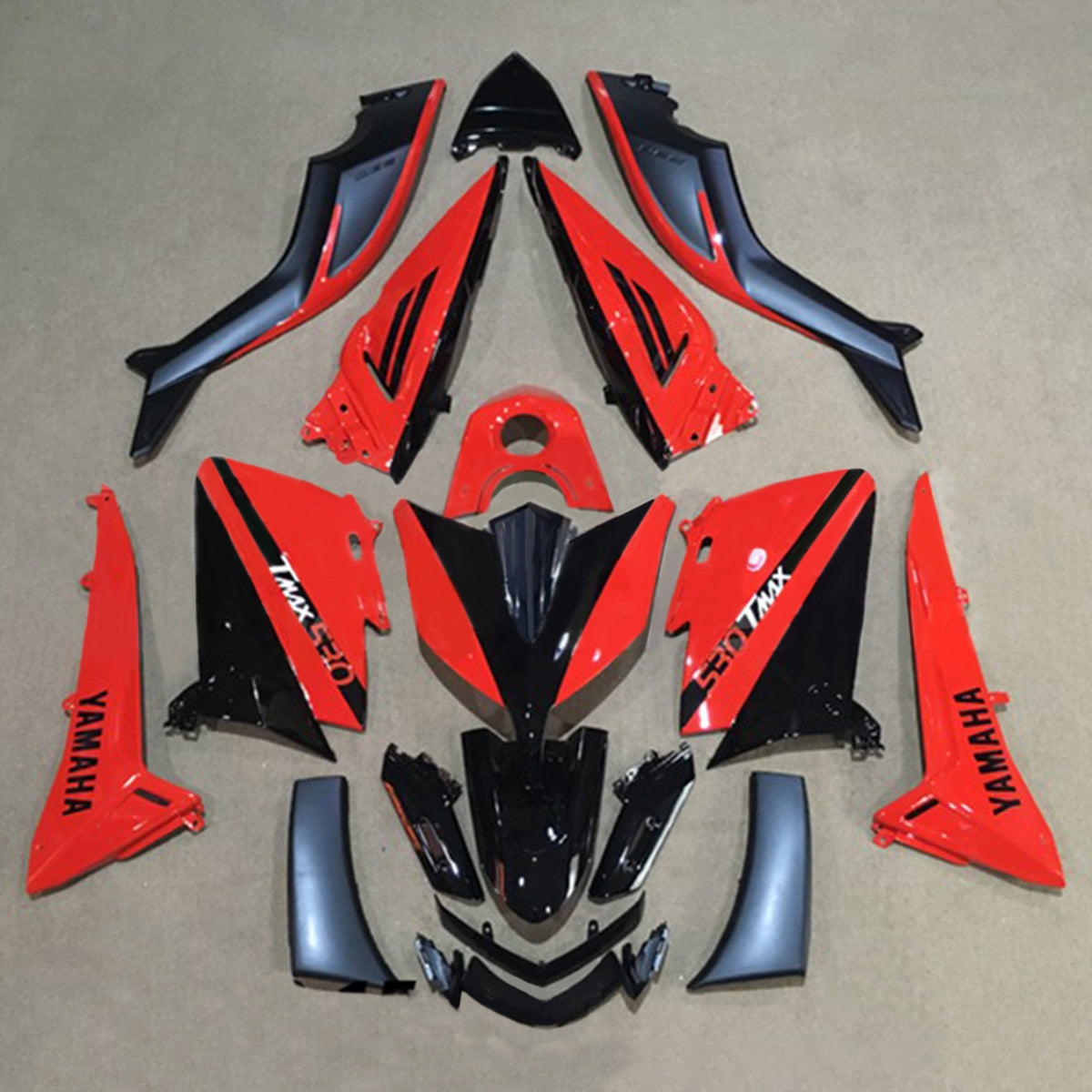 Amotopart 2015-2016 Yamaha T-Max TMAX530 Fairing Black&Red Kit