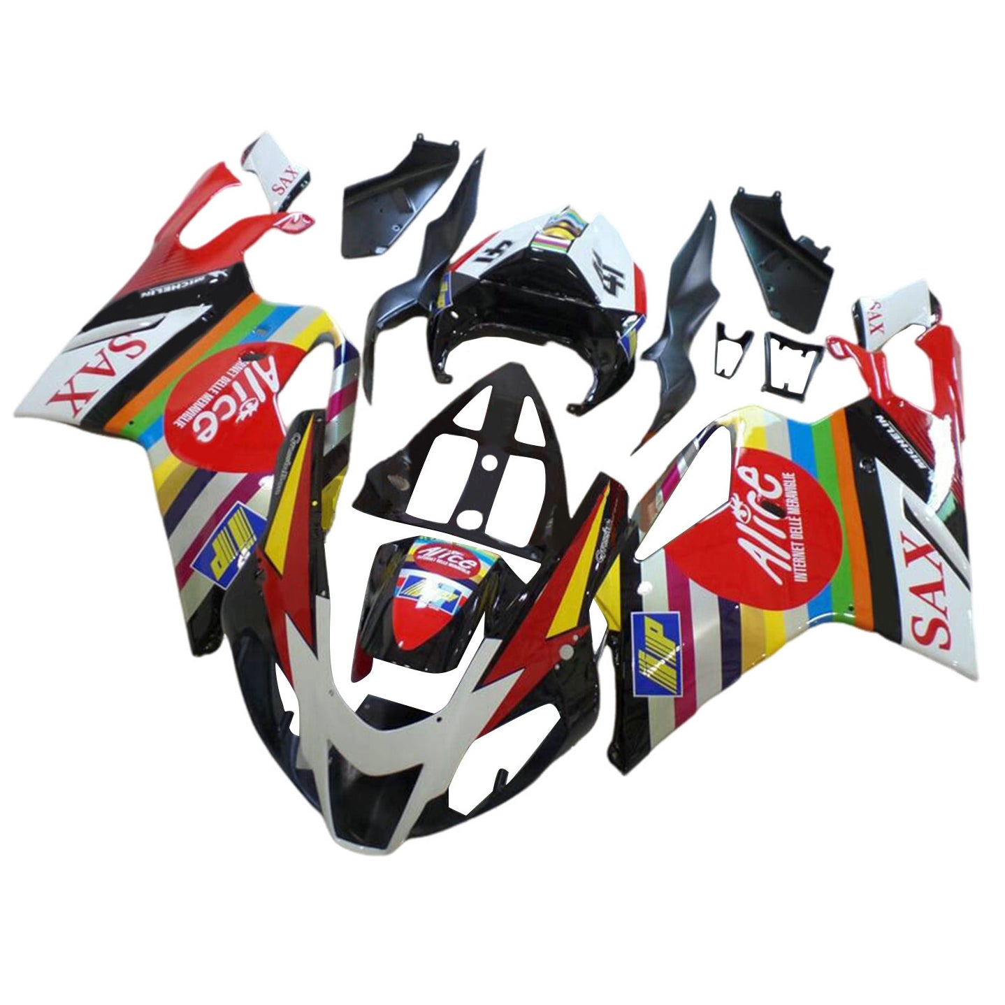 Amotopart 2003-2006 Aprilia RSV1000 Kit de carenado colorido Style2