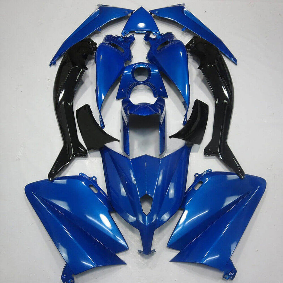 Amotopart 2012–2014 Yamaha T-Max TMAX530 Blau und Schwarz Verkleidungsset