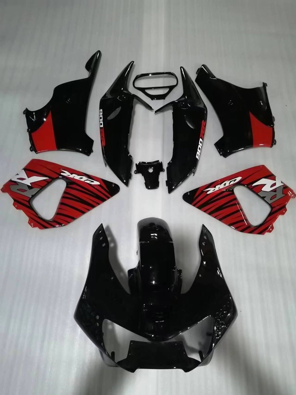 Amotopart 1998-1999 Honda CBR900RR 919 Kit de carénage noir et rouge