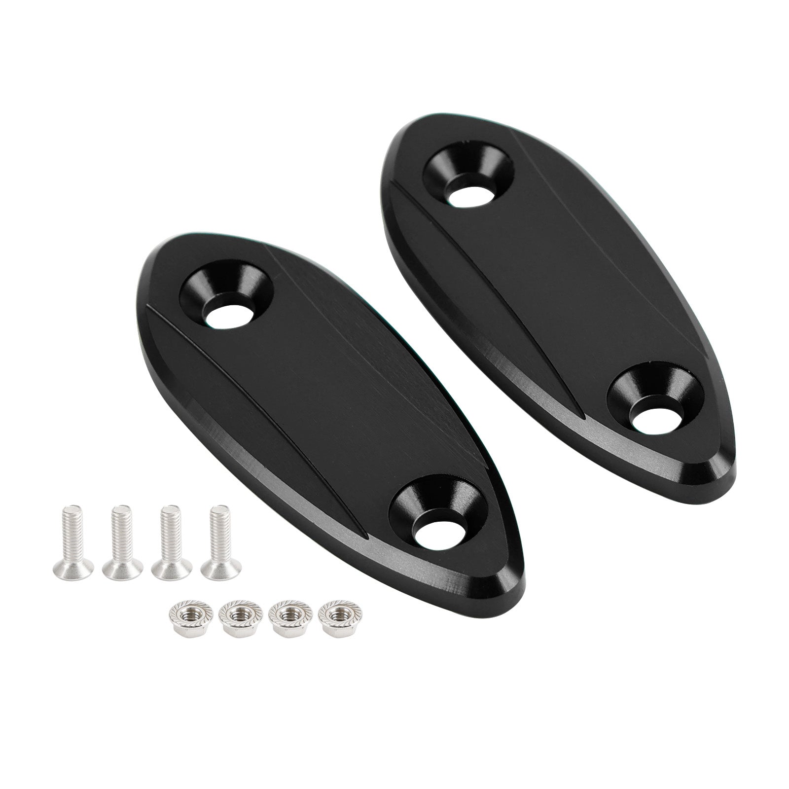 09-12 Kawasaki ZX-6R ZX6R Mirror delete blanking block off plates