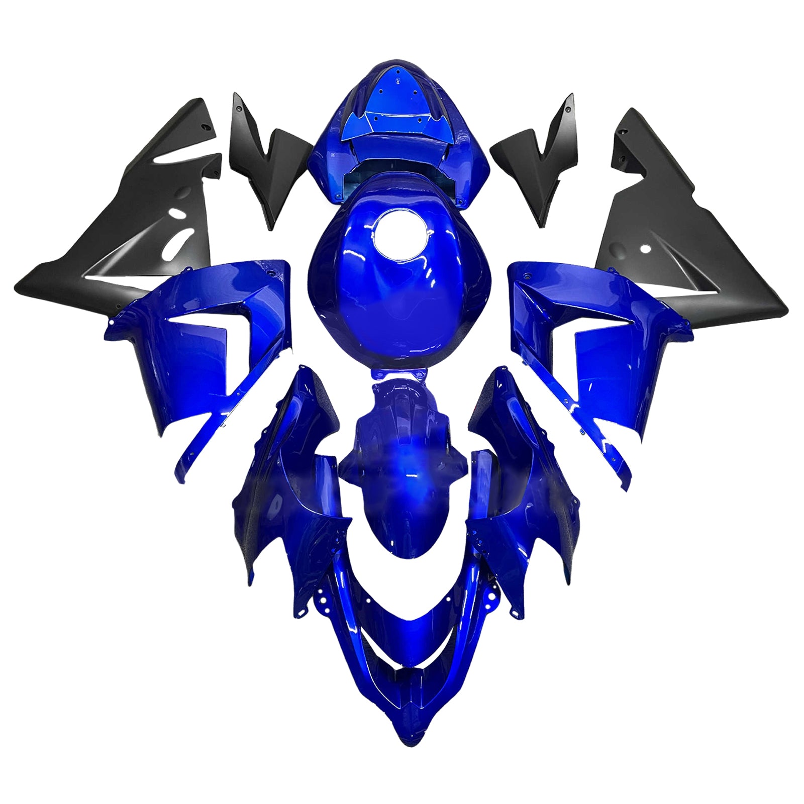 Amotopart 2004-2005 Kawasaki ZX10R Blue Black Fairing Kit