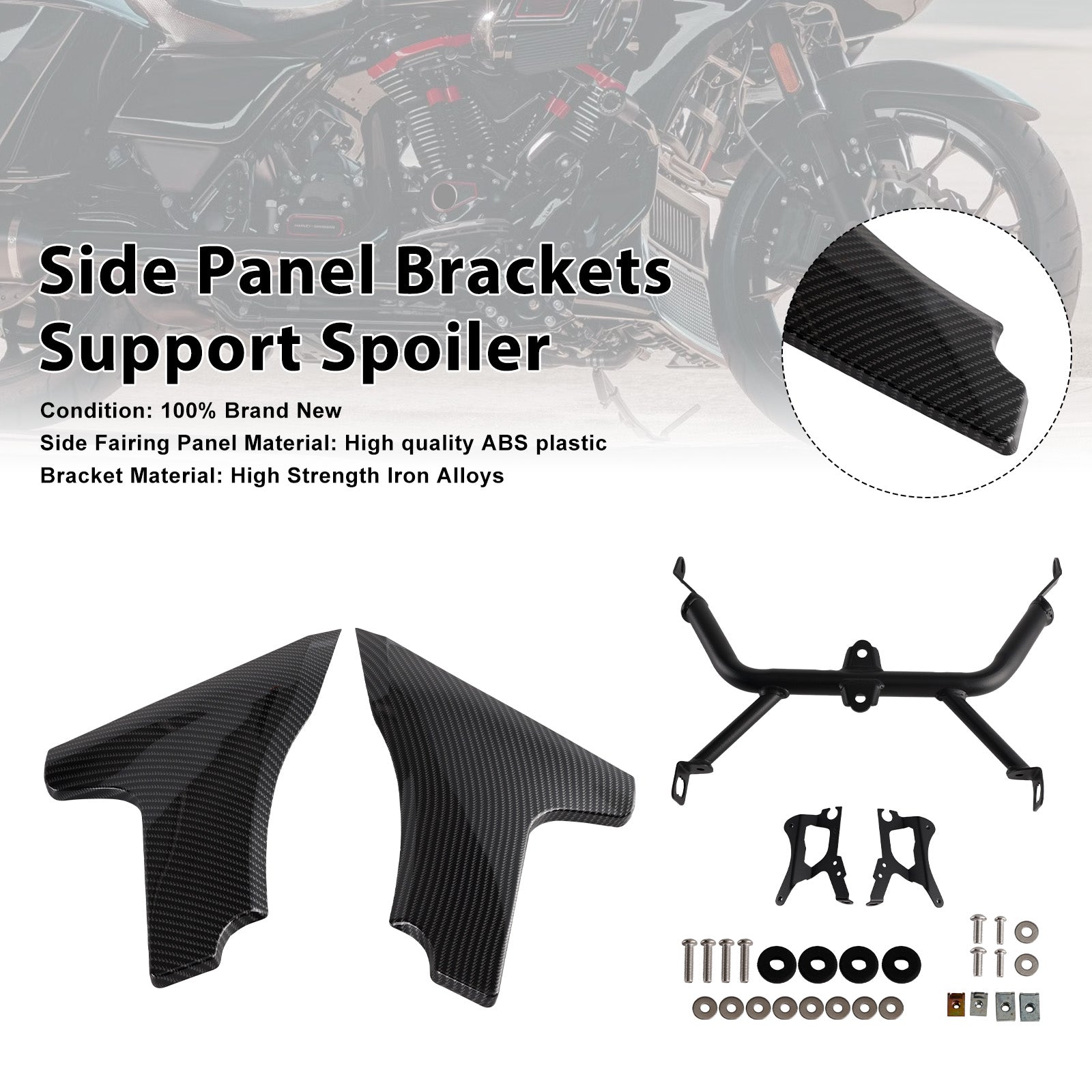 23-25 CVO 121 117 Road Glide FLTRXSESide Panel Brackets Support Spoiler