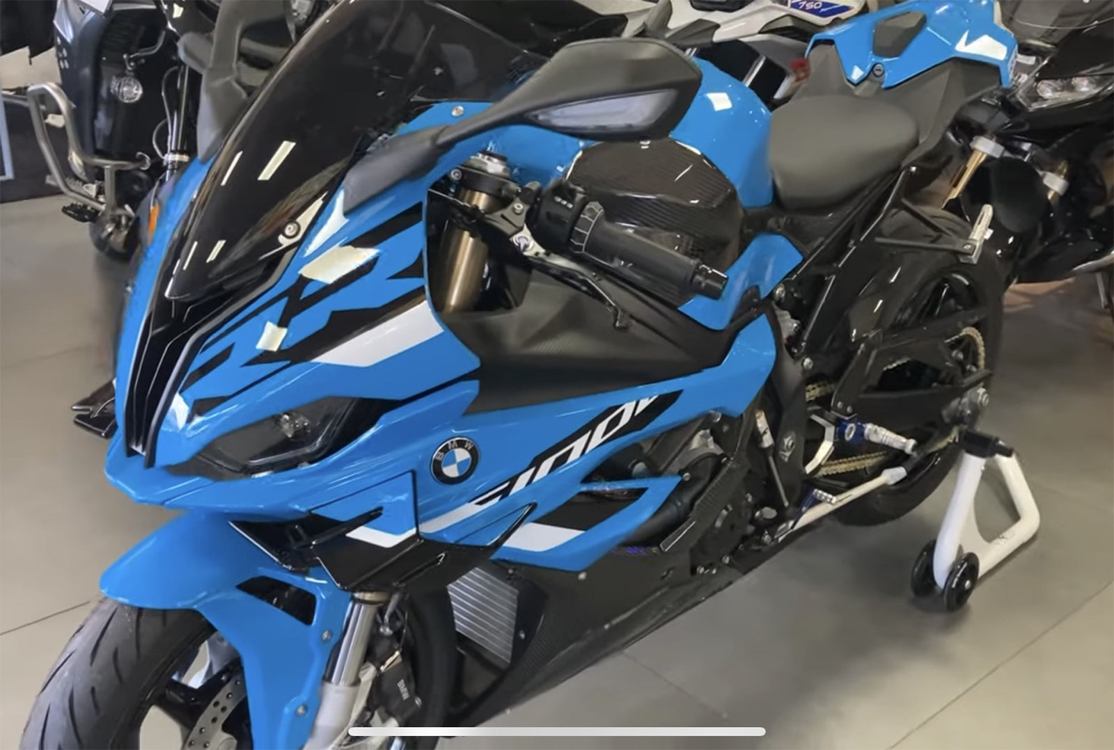 Amotopart 2023-2024 BMW S1000RR Kit de carénage bleu noir