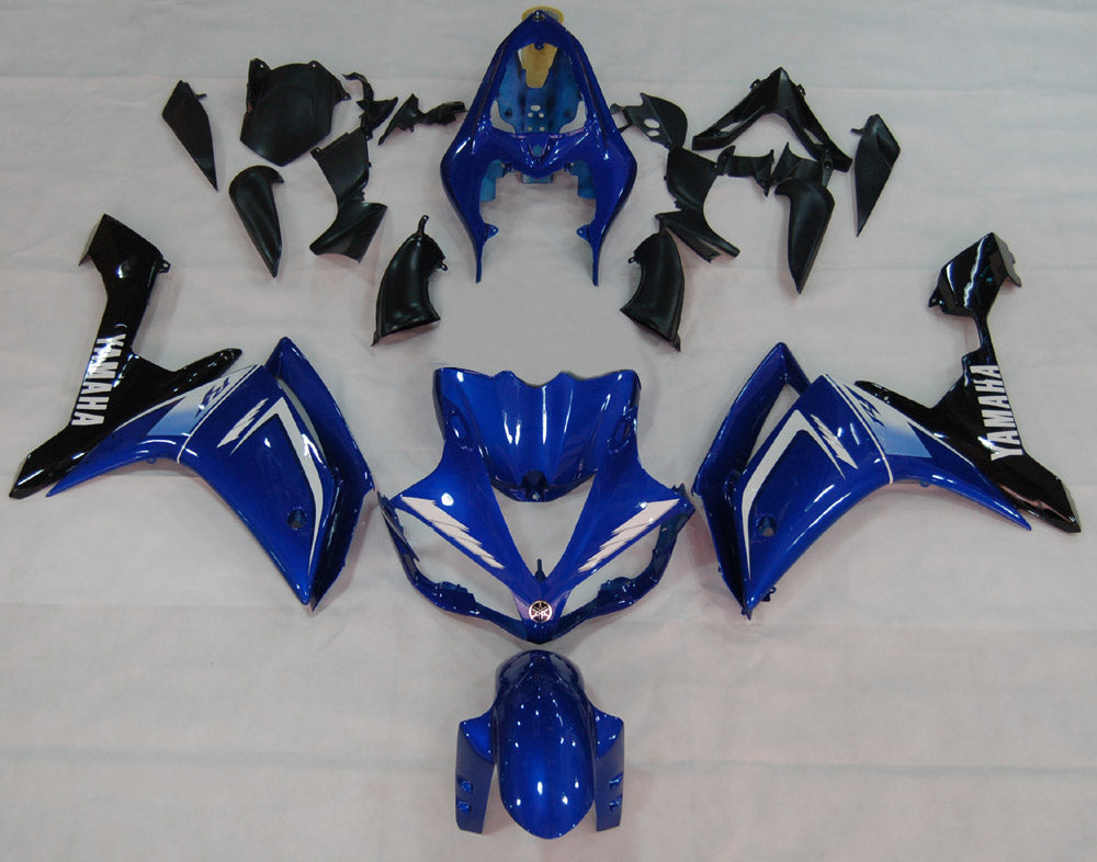 Amotopart 2007–2008 Yamaha YZF 1000 R1 Blau &amp; Schwarz Style1 Verkleidungsset