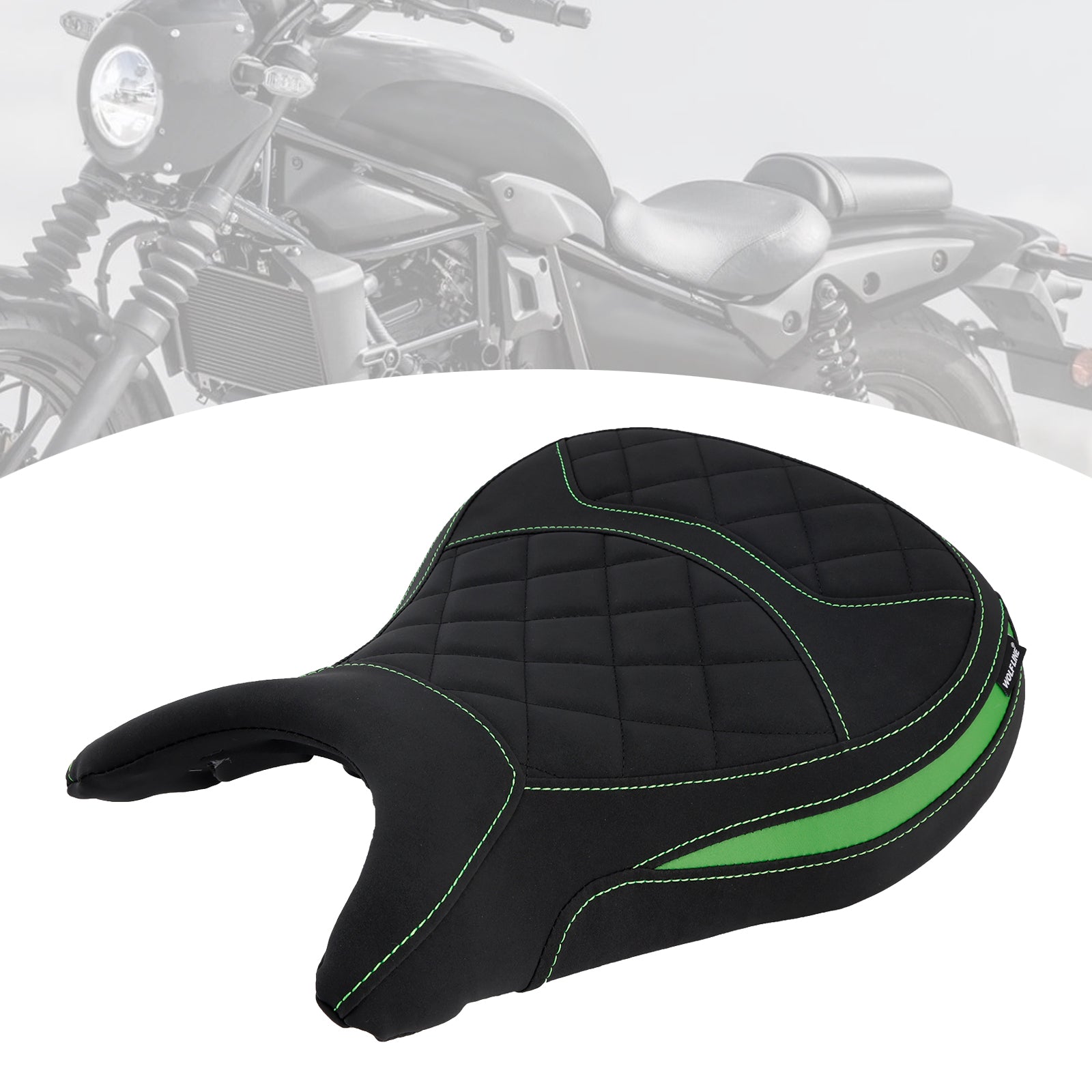 24-25 Kawasaki Eliminator 500 Spodní přední sedadlo řidiče Raider Pillion černý
