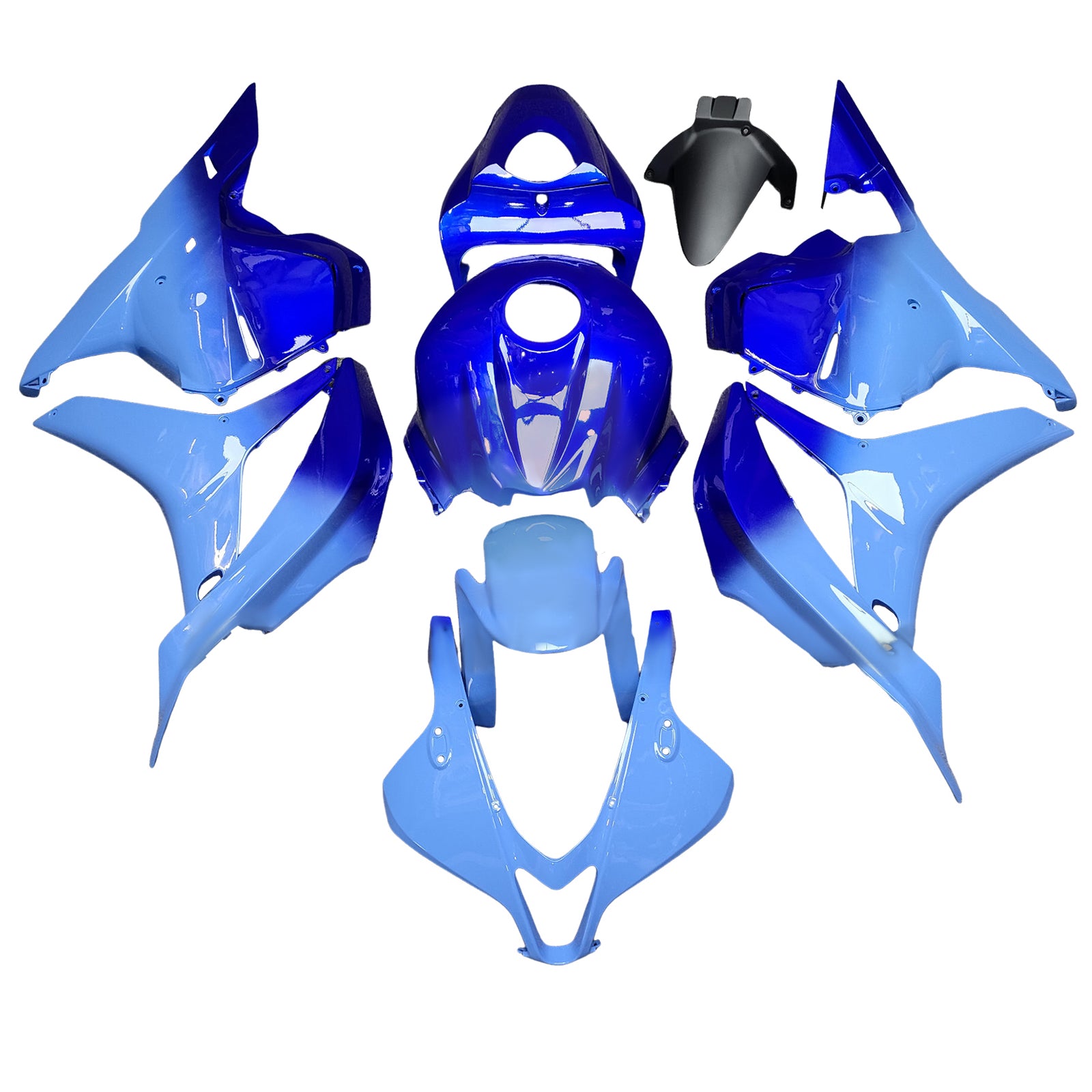 Amotopart Honda CBR600RR Bleu 2009-2012 & Kit de carénage bleu clair