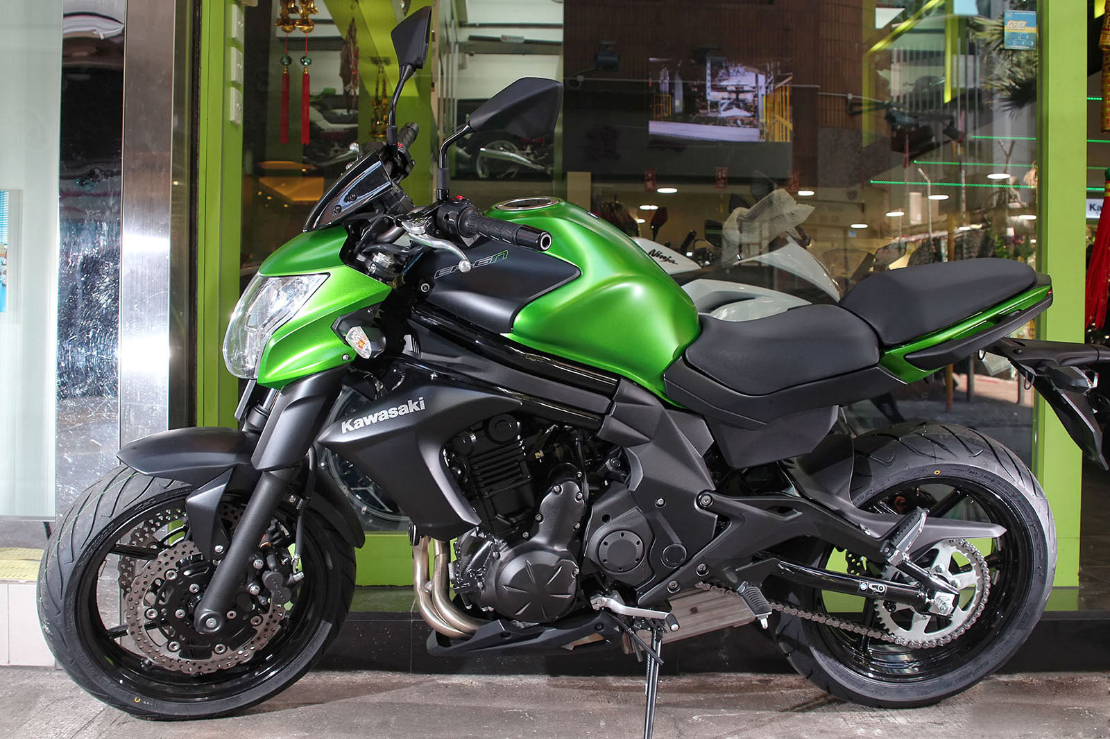 Kit carena Amotopart 2012-2016 Kawasaki ER-6N nero verde