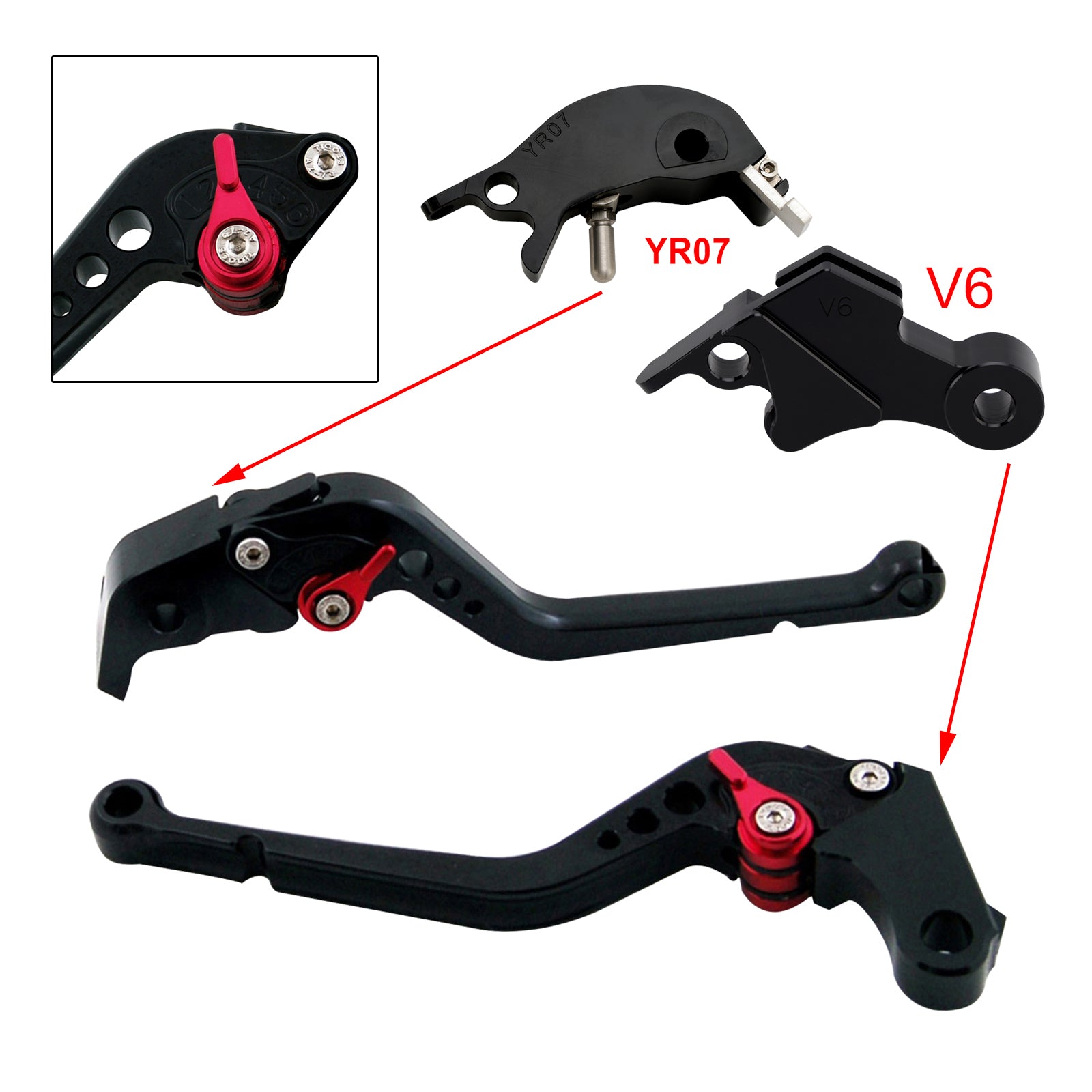 2024-2025 YAMAHA XSR900 XSR900GP MT-09 MT-09SP Langt koblingsbremsegreb