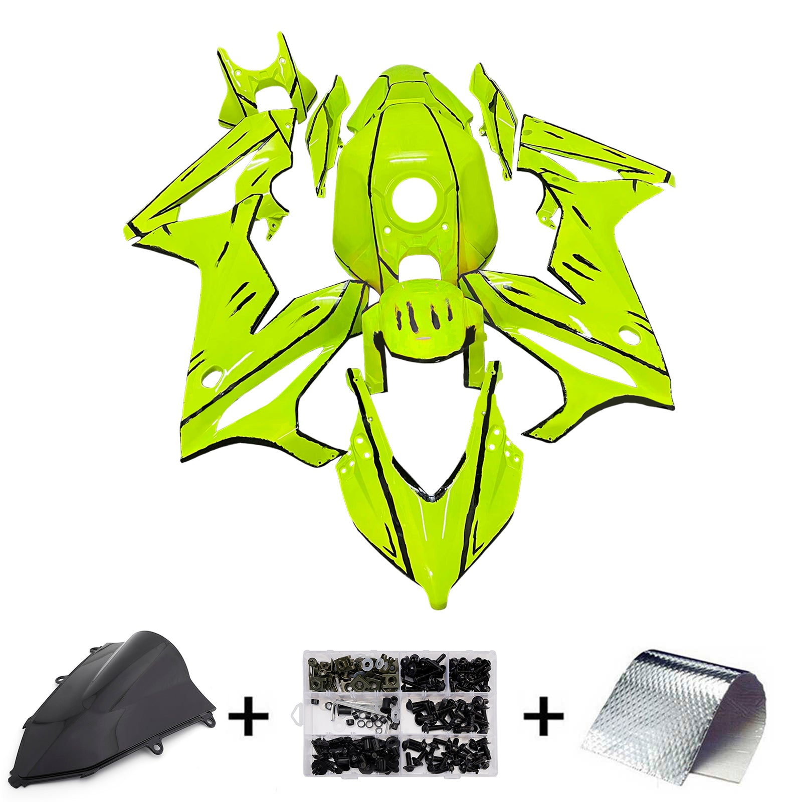 Amotopart 2019-2020 Honda CBR650R Green Fairing Kit