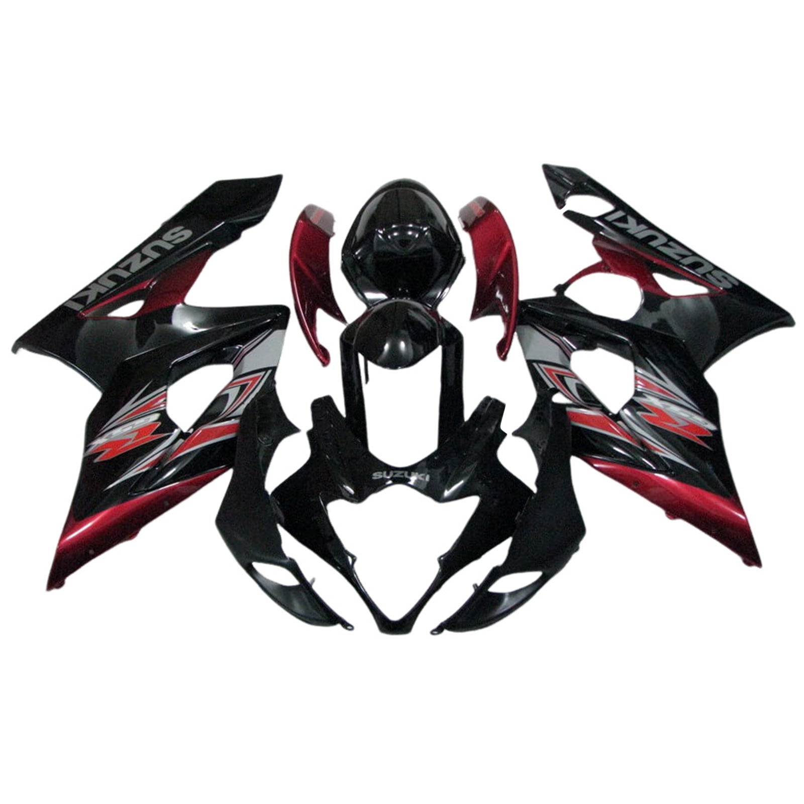 Amotopart 2005-2006 K5 GSXR1000 Suzuki Rojo y Negro Style4 Kit de carenado