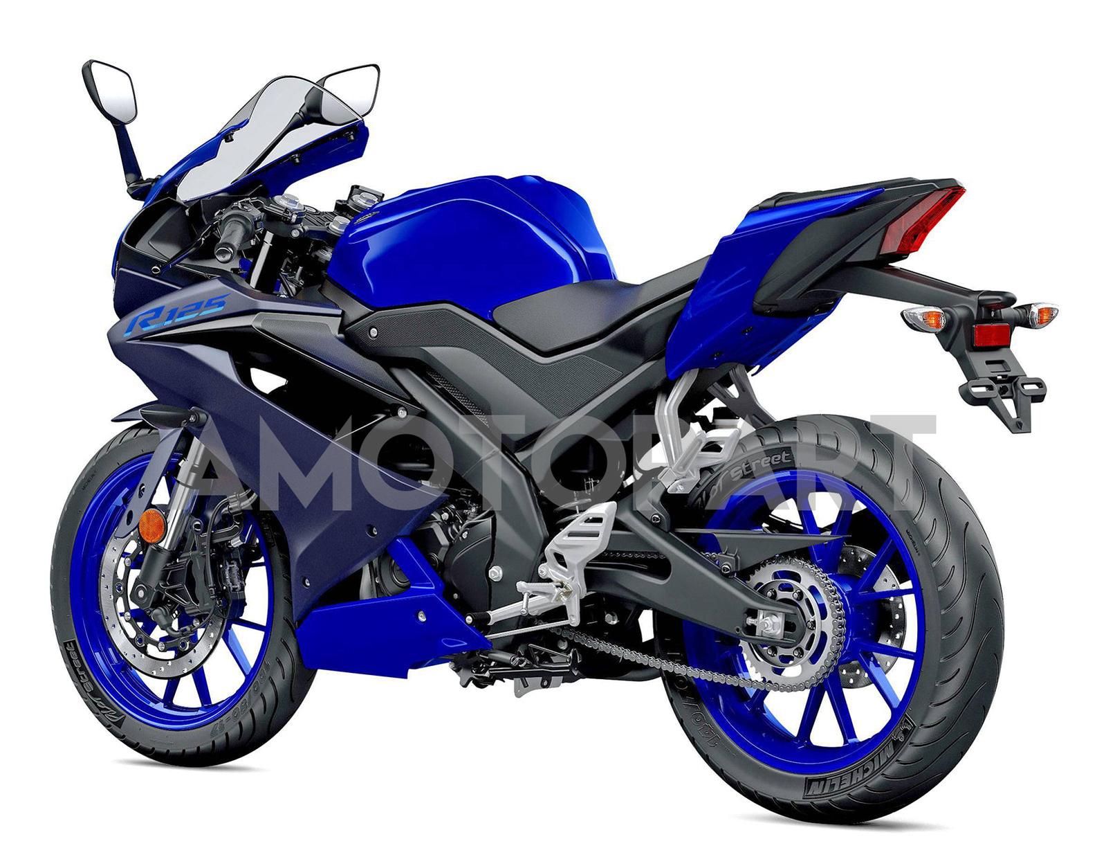 Amotopart 2019-2022 Yamaha YZF R125 Dark Blue Fairing Kit