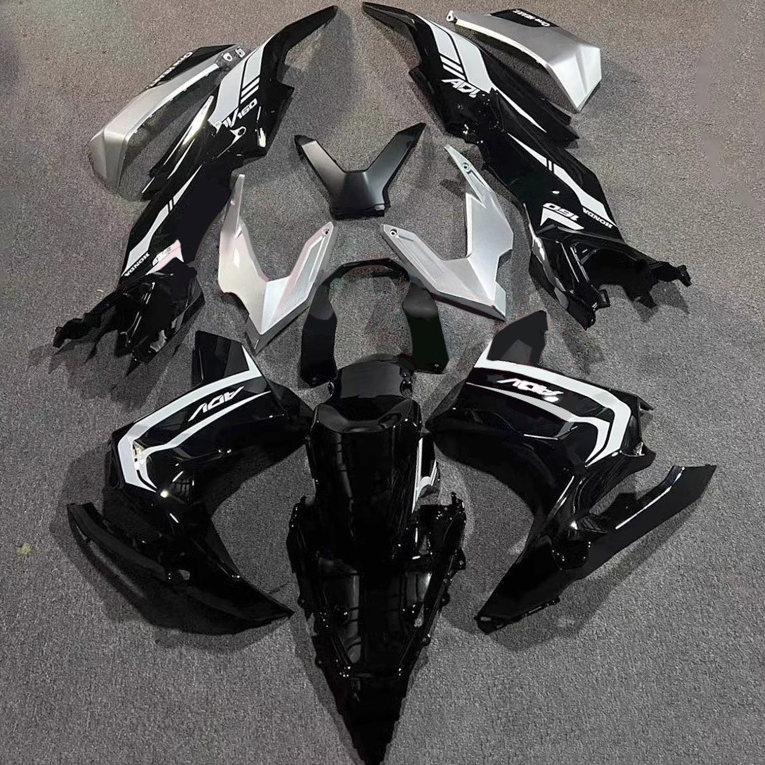 Amotopart 2020-2023 Honda ADV160 Black Fairing Kit