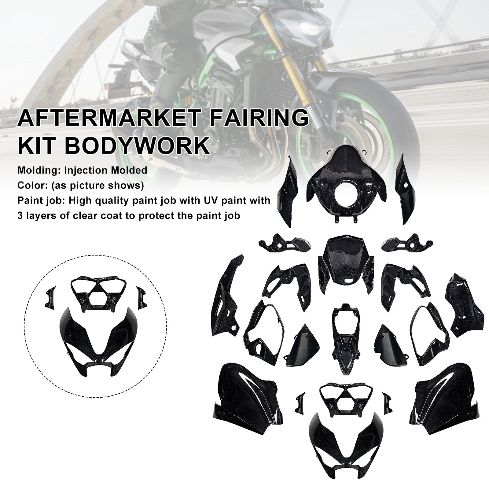 Amotopart 2025-2026 Kawasaki Z900 Fairing Kit Collection