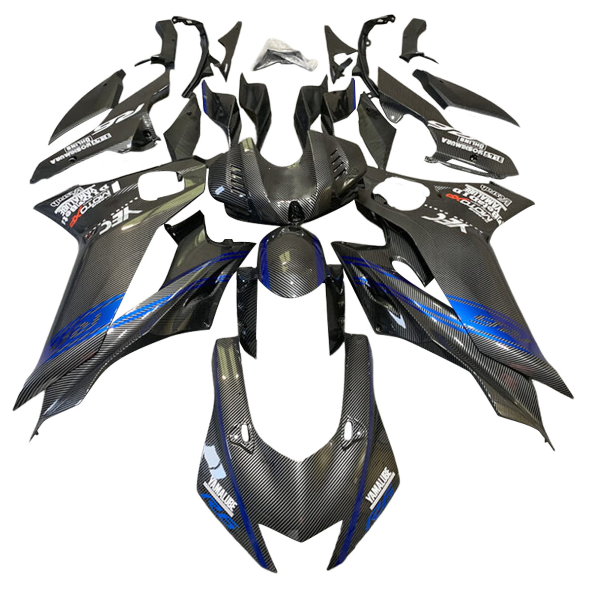 2017 R6 Kit Amotopart 2017-2023 Yamaha YZF R6 Carbon Fiber Black Grey Blue Fairing