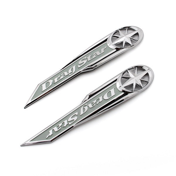 2 pieces  Yamaha Drag Star Gas Tank Emblem Badge Decals Sticker