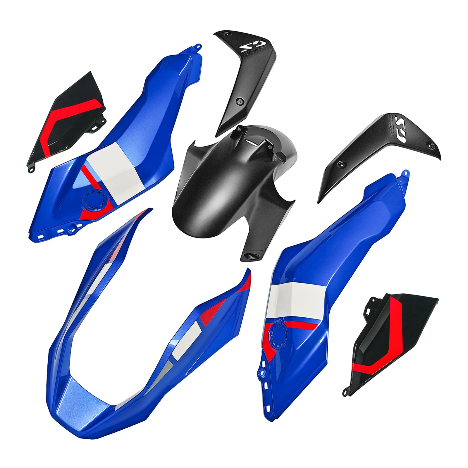 Amotopart 2024-2025 BMW R1300GS Blue Red Line Fairing Kit