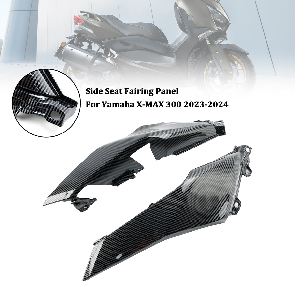 2023-2024 Yamaha X-MAX 300 Rear Tail Side Seat Fairing Panel