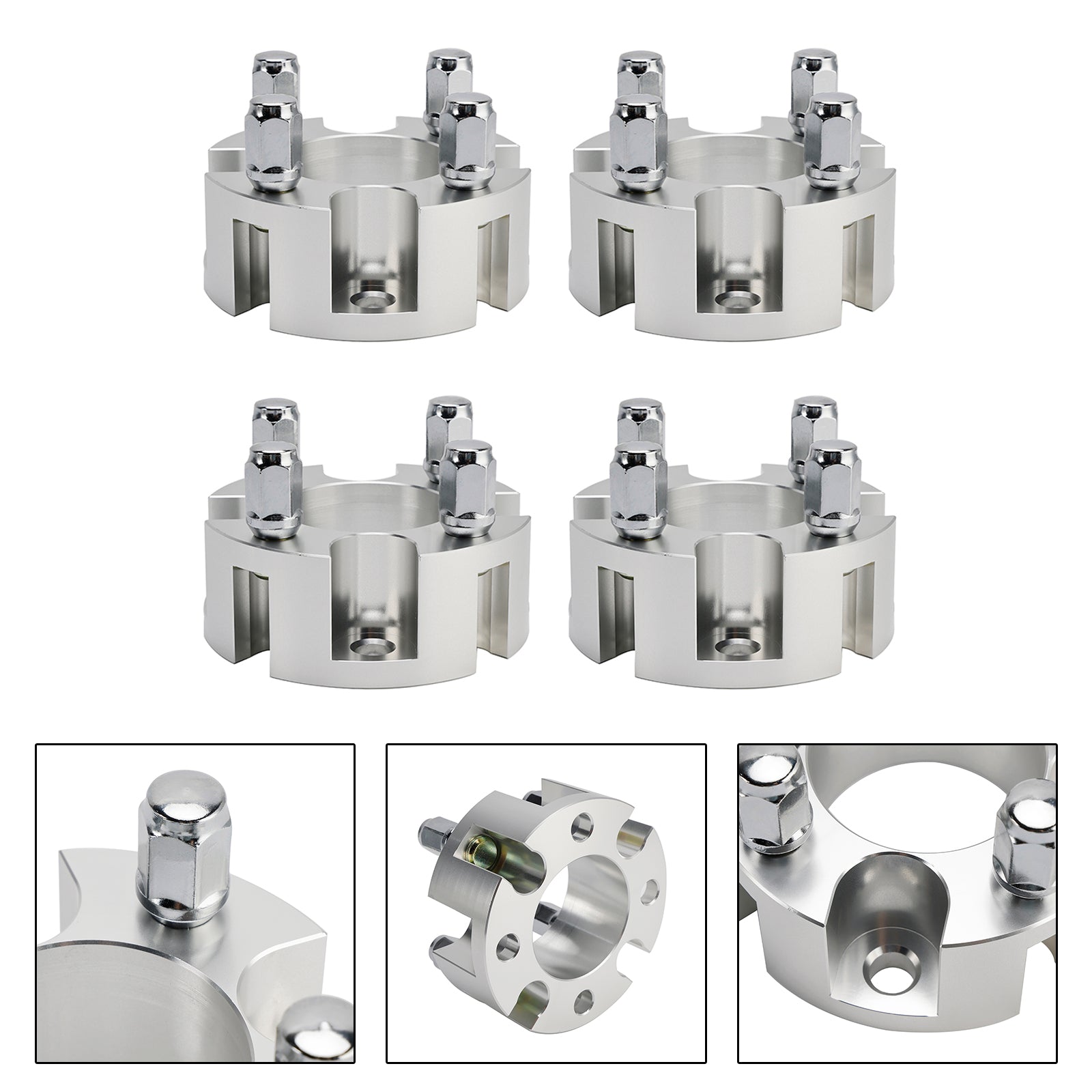 Yamaha Club Car Ezgo Black Golf Carts Wheel Spacers Kit With Lug Nuts 2 Inch