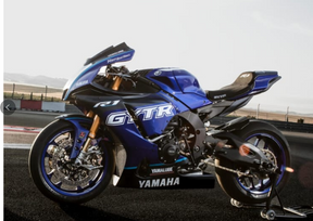Amotopart Verkleidungsset für Yamaha YZF R1 2020–2024, Blau und Silber, Style2