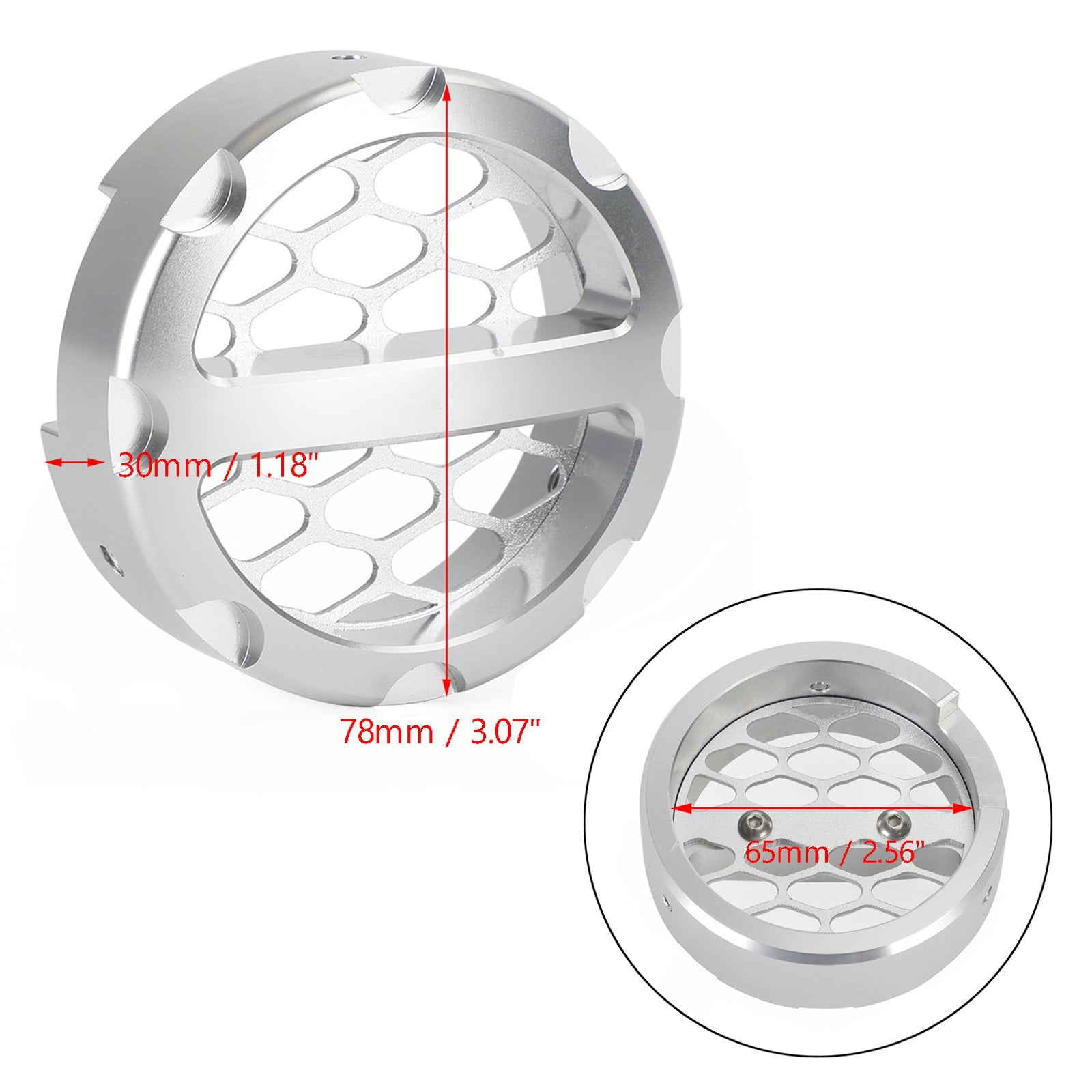 Lufteinlassspitzenabdeckung aus Aluminium in Silber für BMW R nineT Scrambler Racer 2013–2022