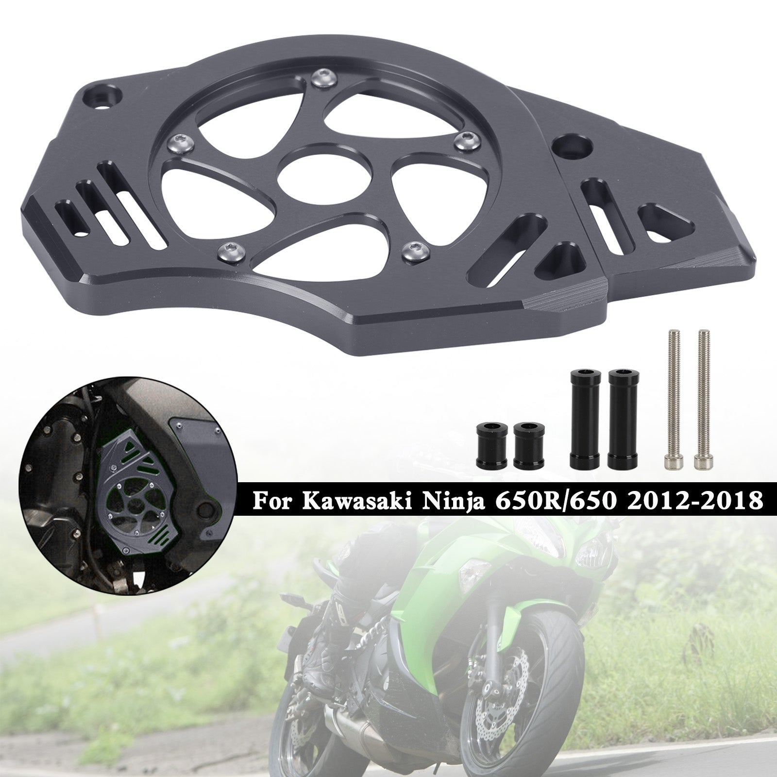 Sprocket Cover Chain Guard Protection For Kawasaki Ninja Vulcan 650 ER-6N