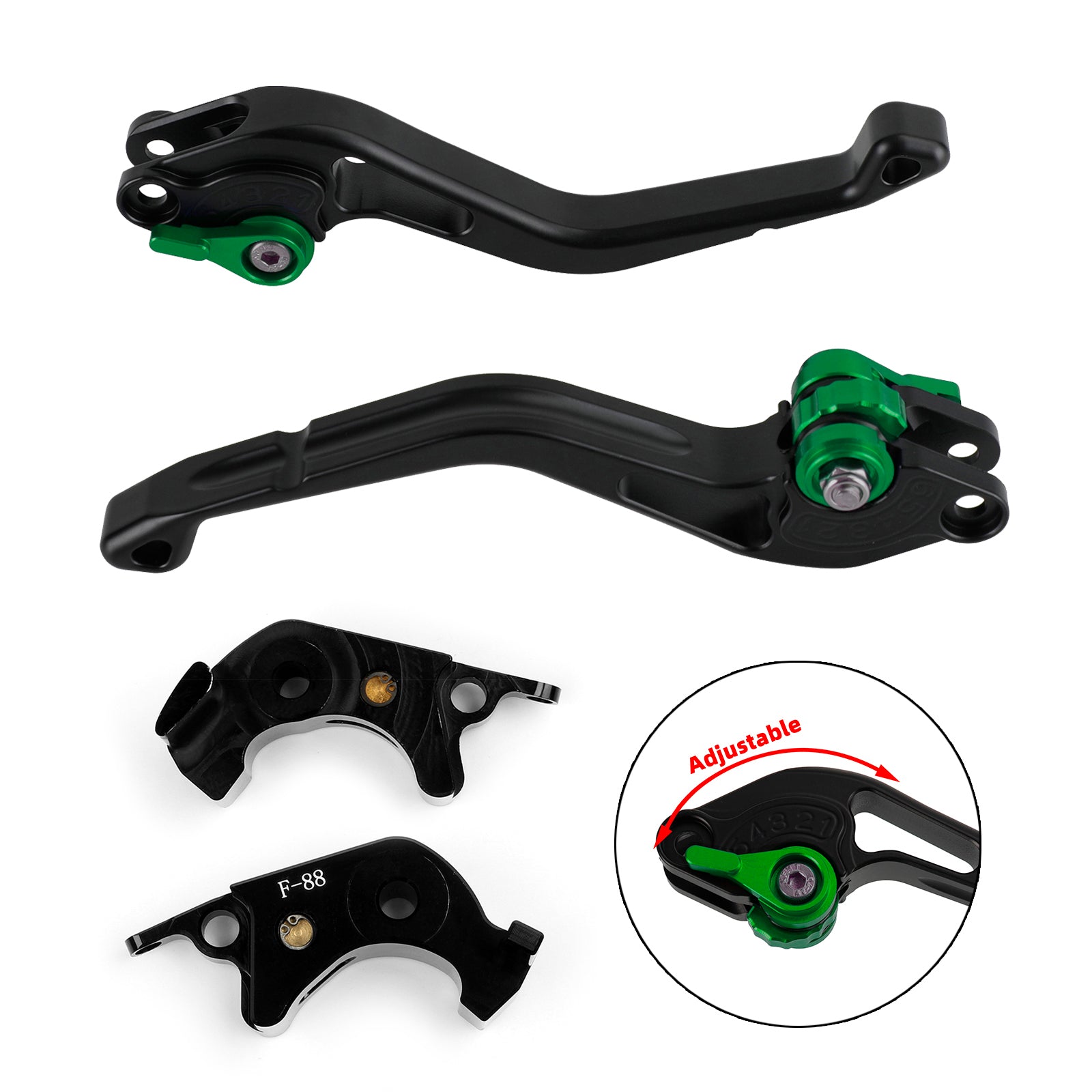 Nueva palanca de freno de embrague corta compatible con Kawasaki ZX1400 ZX14R ZZR1400 GTR1400