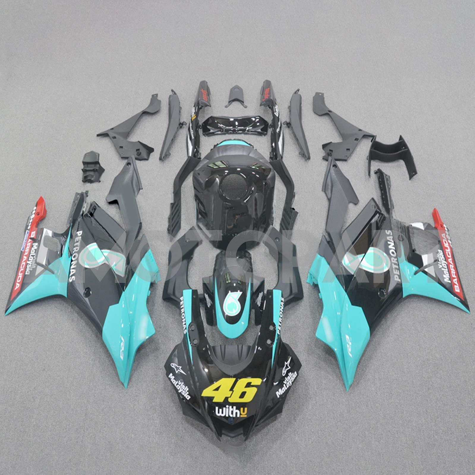 Amotopart Yamaha 2019-2021 YZF R3/YZF R25 Black Blue Fairing Kit