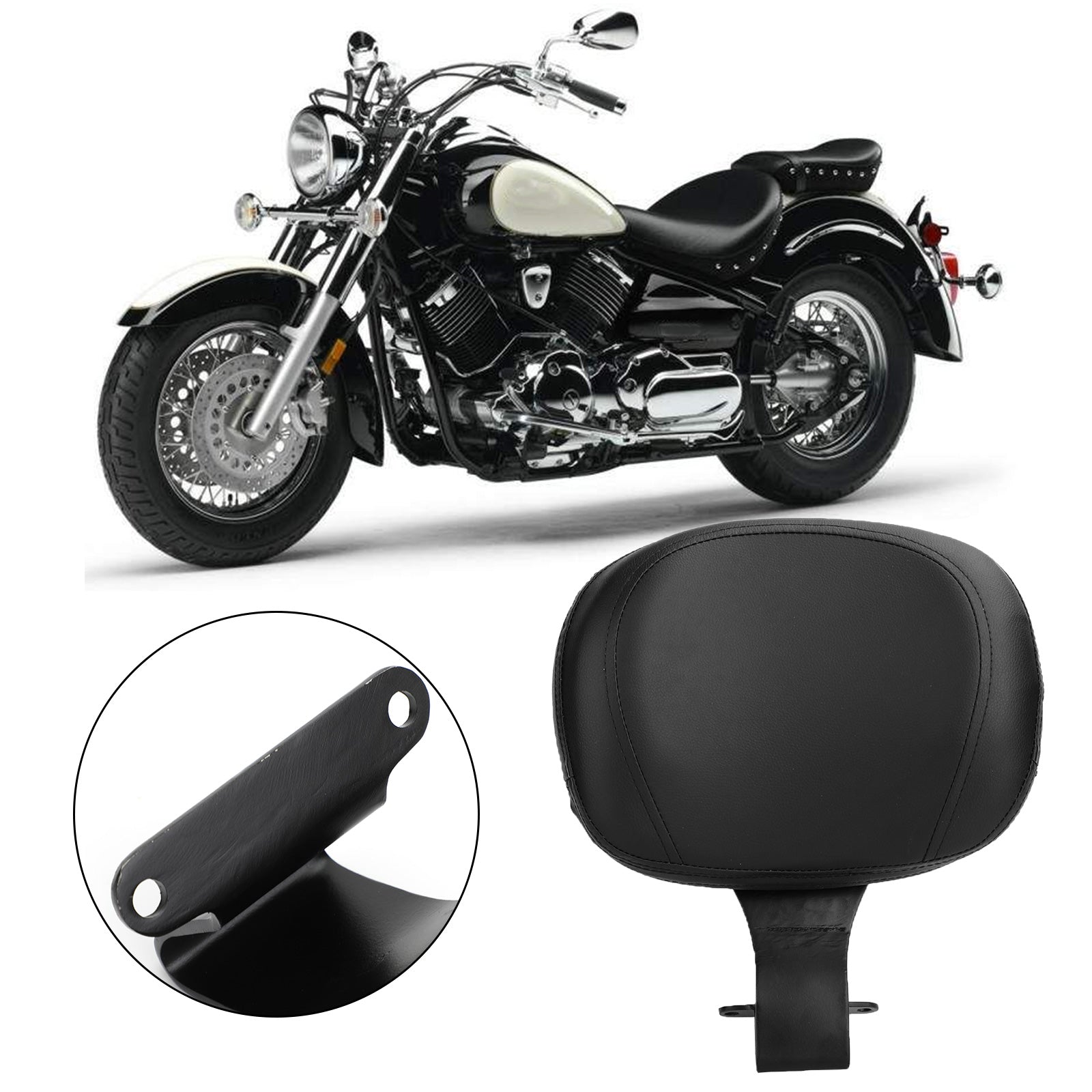 Motorcycle Driver Rider Backrest For Yamaha V Star 1100 XVS 1100 Drag Star Generic