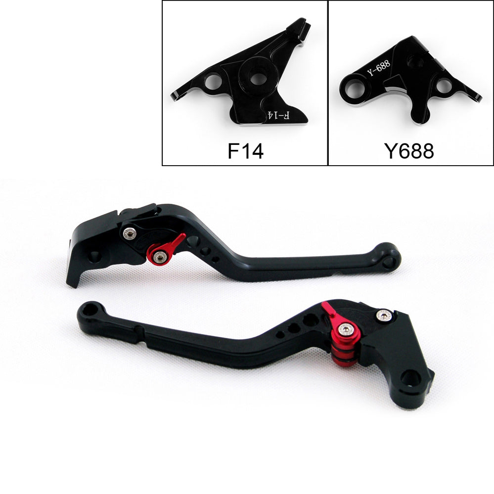 Leve frizione freno lunghe Yamaha adatte per Yamaha R6S USA VERSIONE 06-09 FZ1 FAZER 01-05 YZF R1 02-03 YZF R6 Nero