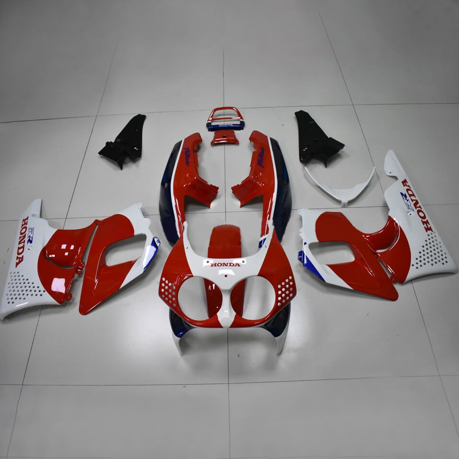 Amotopart 1992-1993 Honda CBR900RR 893 Kit de carénage rouge et blanc