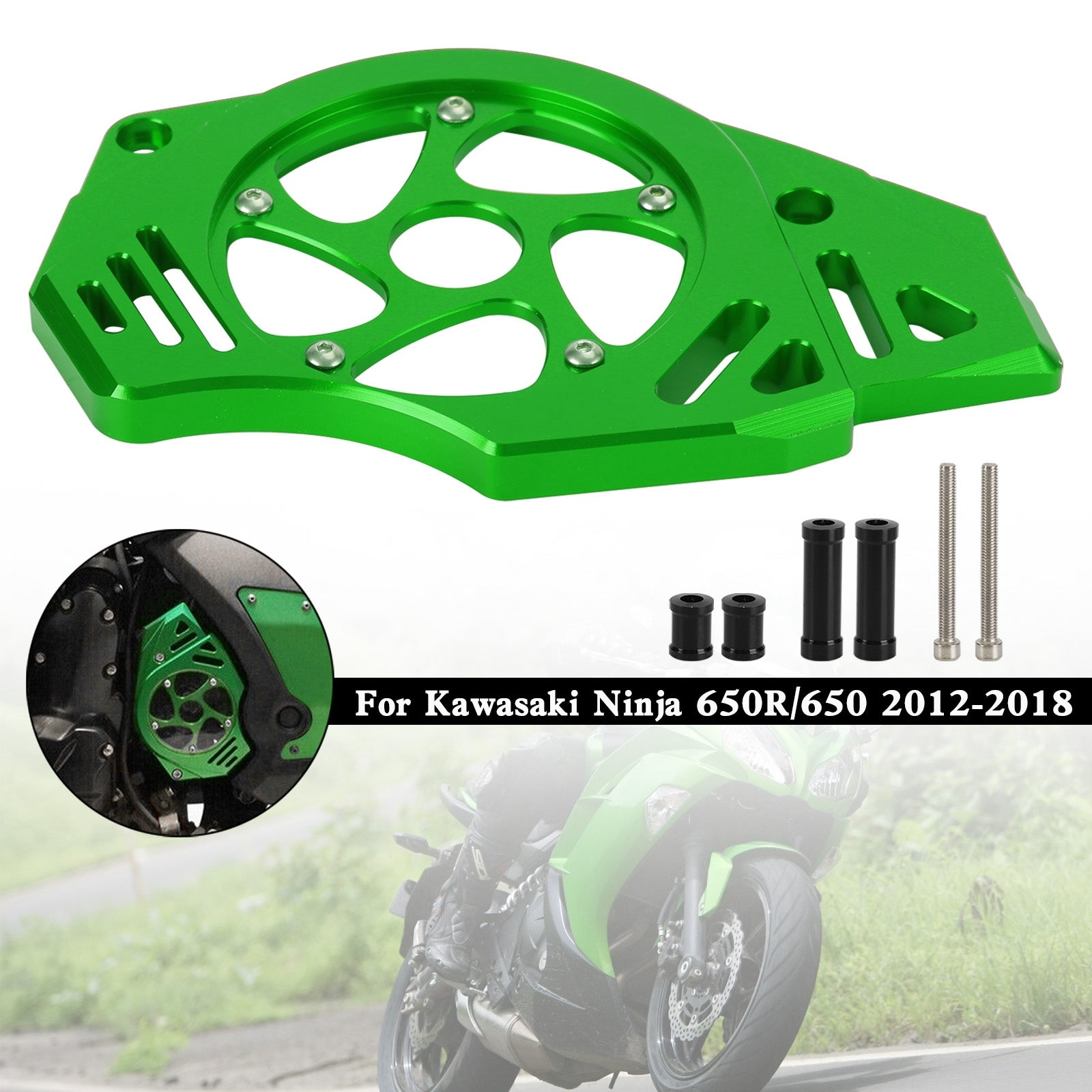 Sprocket Cover Chain Guard Protection For Kawasaki Ninja Vulcan 650 ER-6N