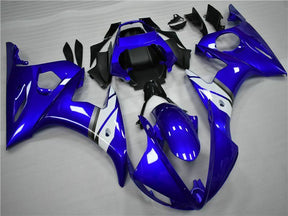 Amotopart 2003 2004 Yamaha YZF R6 Verkleidung Blau Weiß Kit