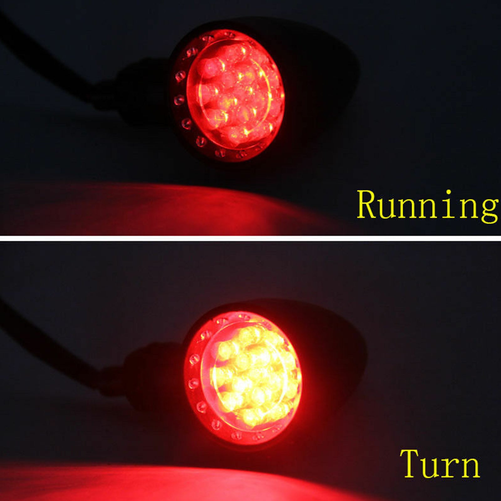 M10 Universal Motorcycle Turn Signal Light Indicators Blinker Bullet Lamp