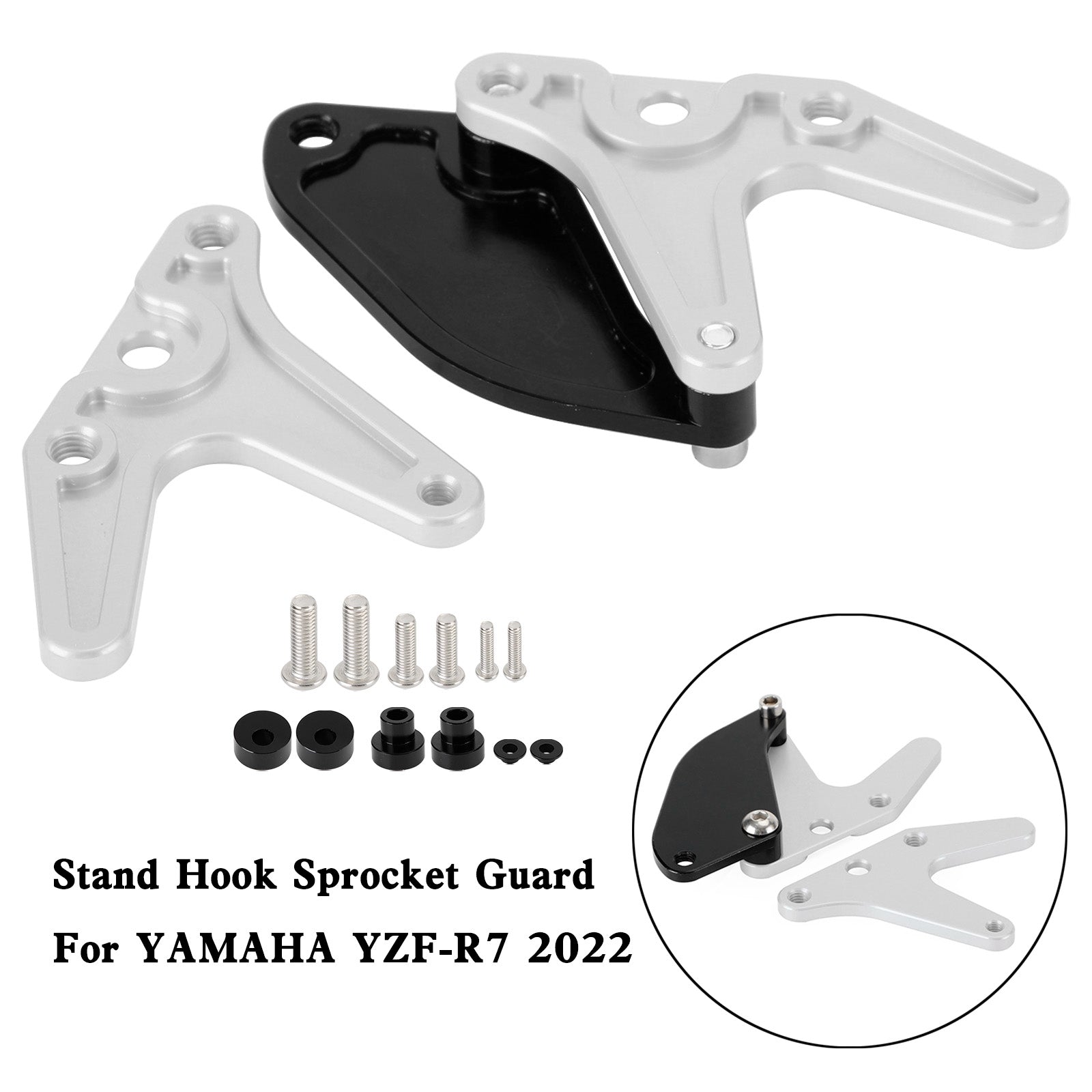 Aluminum Motorcycle Stand Hook Sprocket Toe Guard For Yamaha YZF-R7 R7 2022