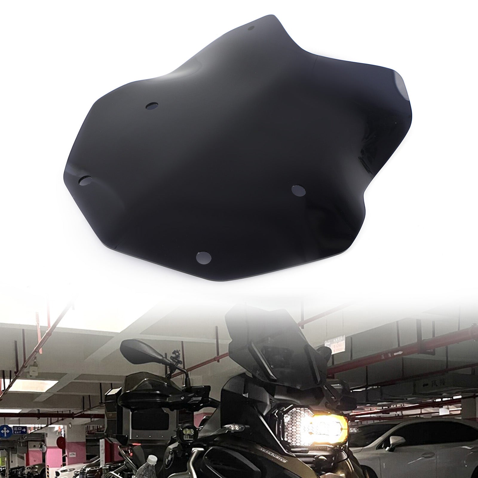 Windshield WindScreen fit for BMW R1200GS Adv LC 2014-18 R1250GS Adventure 2019 Generic