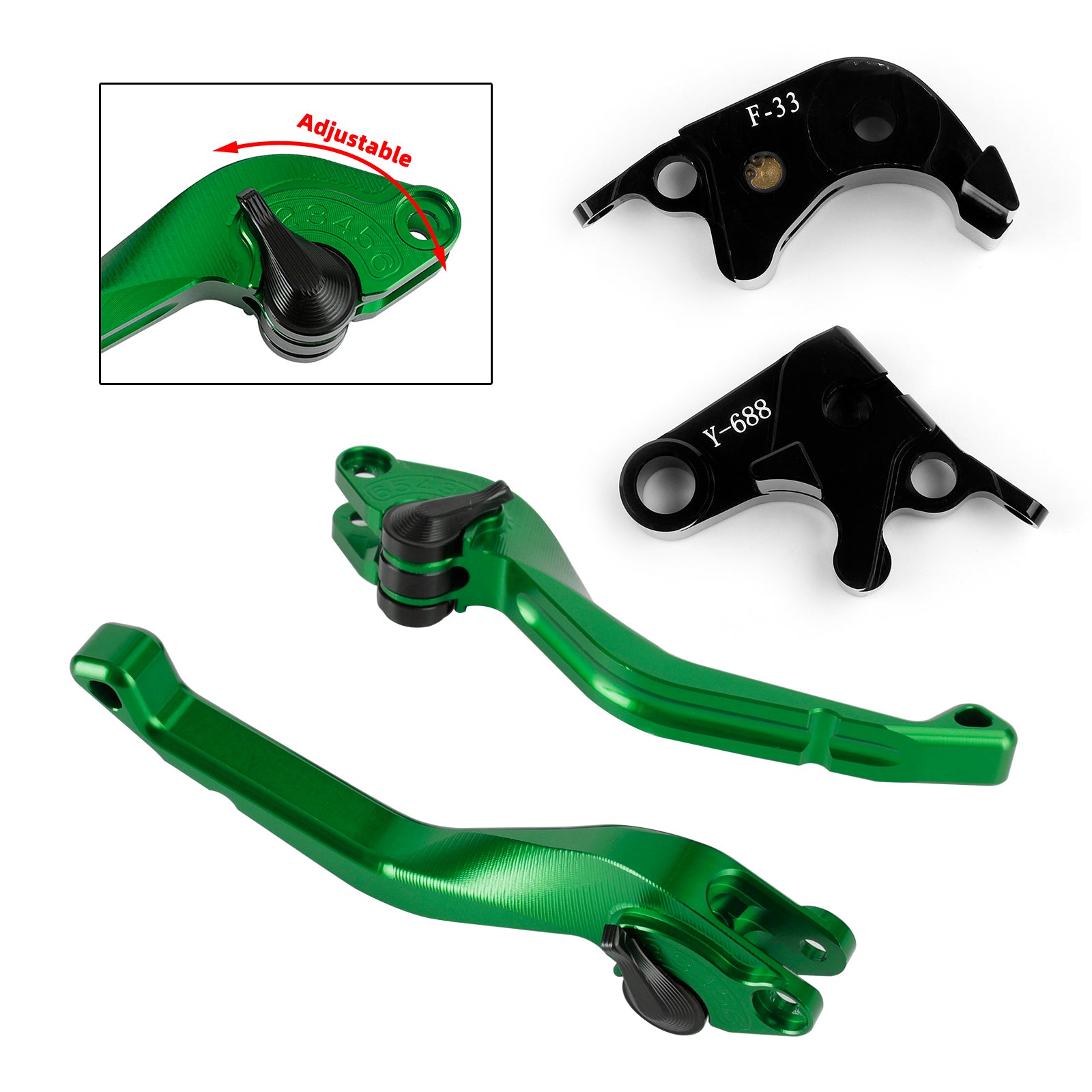 Palanca de freno de embrague corta CNC compatible con Honda CBR600RR 07-17 CBR1000RR 08-16