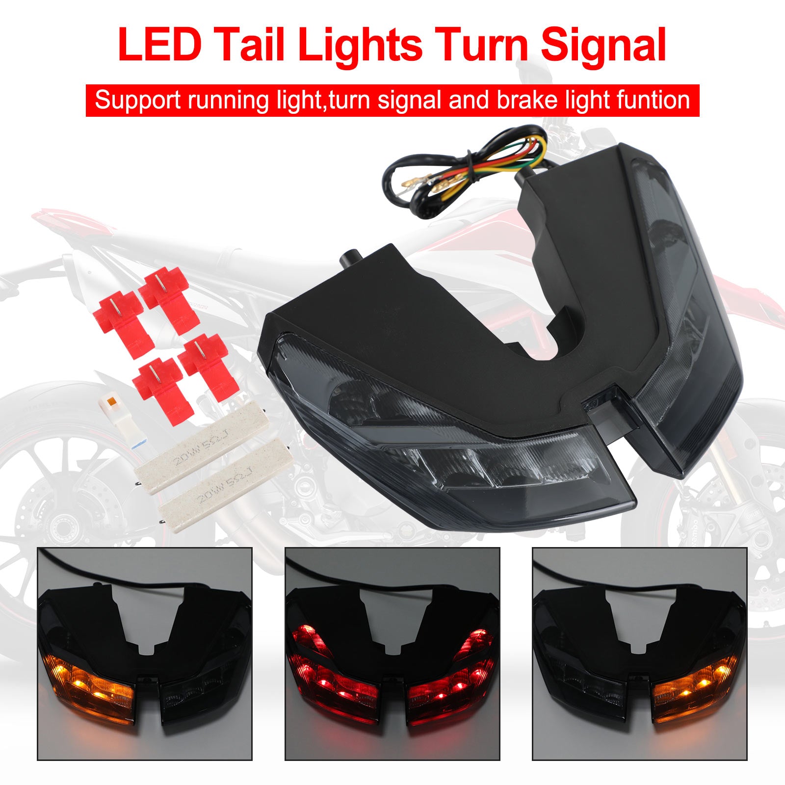 12-21 Ducati Hypermotard 821 939 950 S Tail Lights Turn Signal