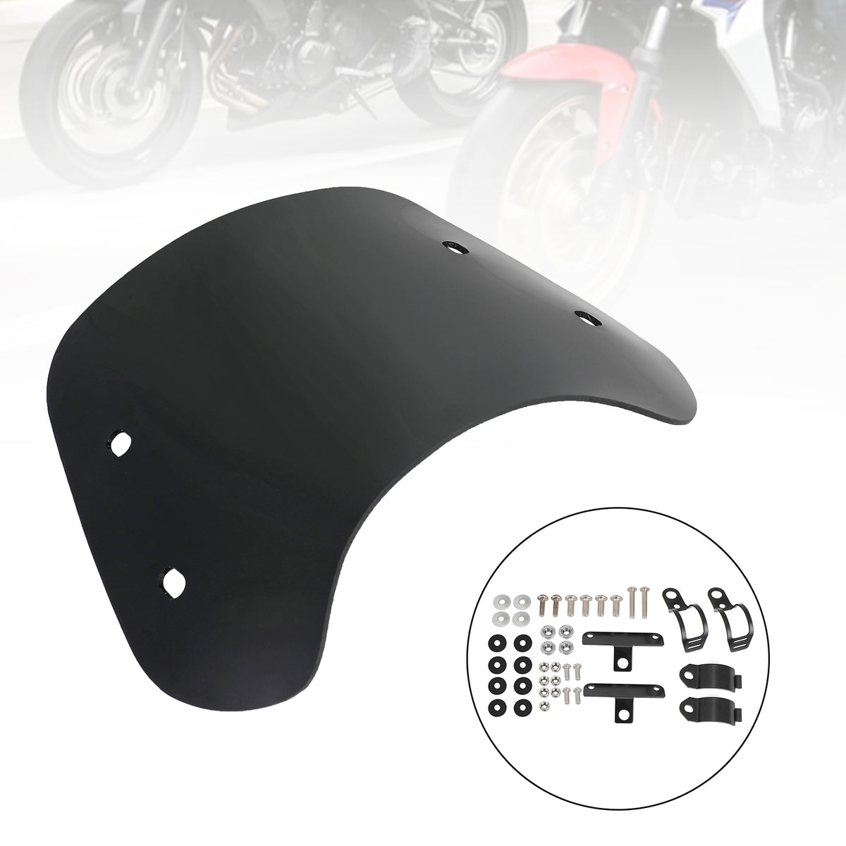 Universal Windshield WindScreen fit for motorcycle with 28-41mm front fork