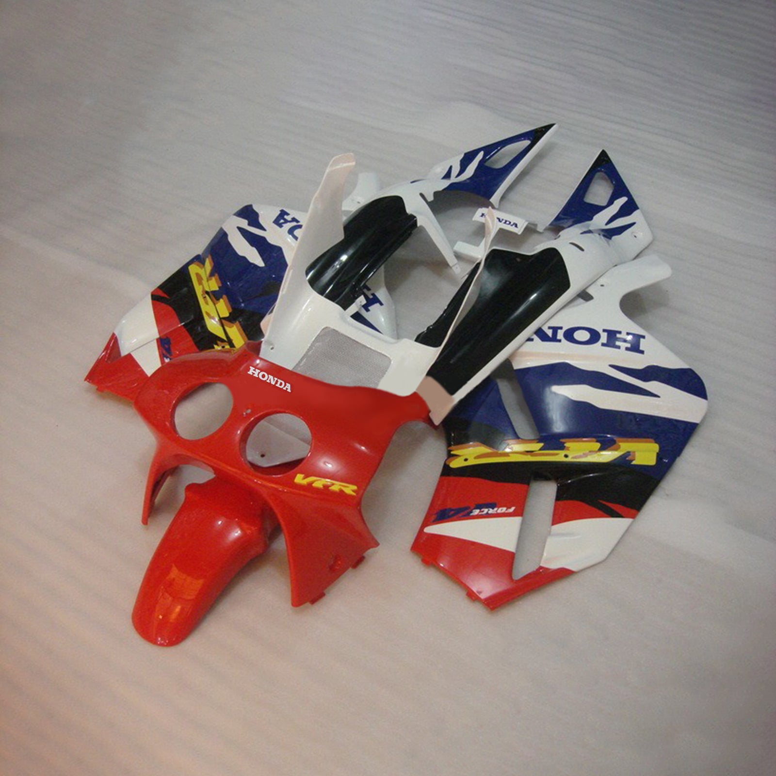 Amotopart 1988–1992 Honda VFR400R NC30 Verkleidungsset in Rot und Blau