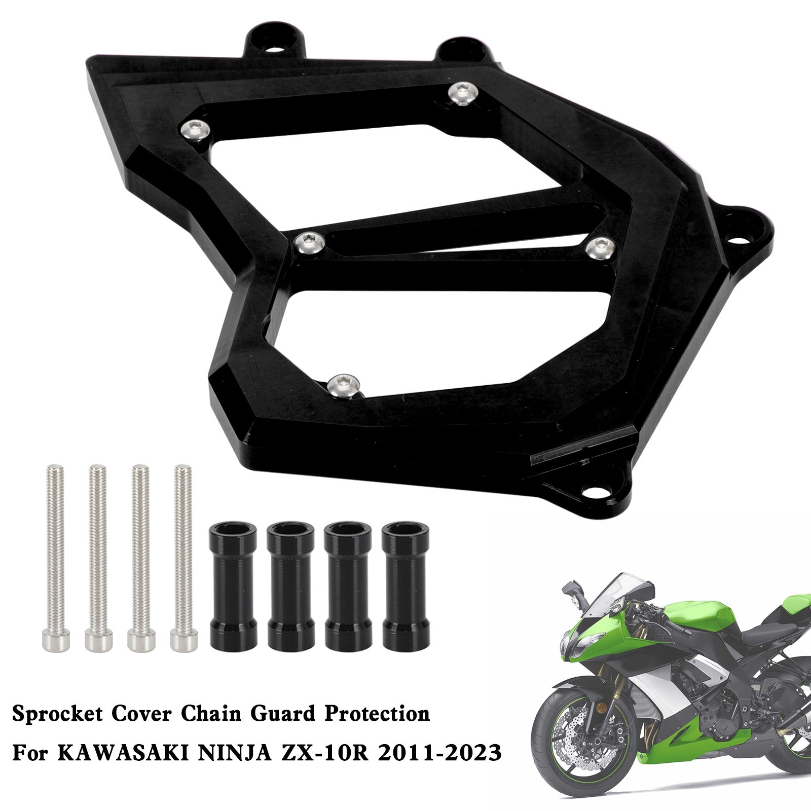 Front Sprocket Cover Chain Guard For KAWASAKI Ninja ZX-10R ZX10R 2011-2023