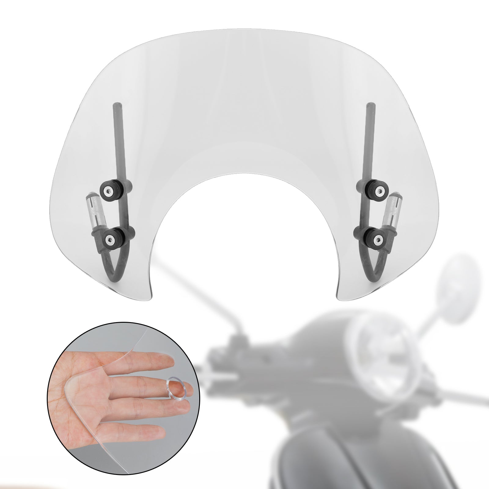 Short Windshield WindScreen fit for Vespa Primavera 150 2014-2021 Generic