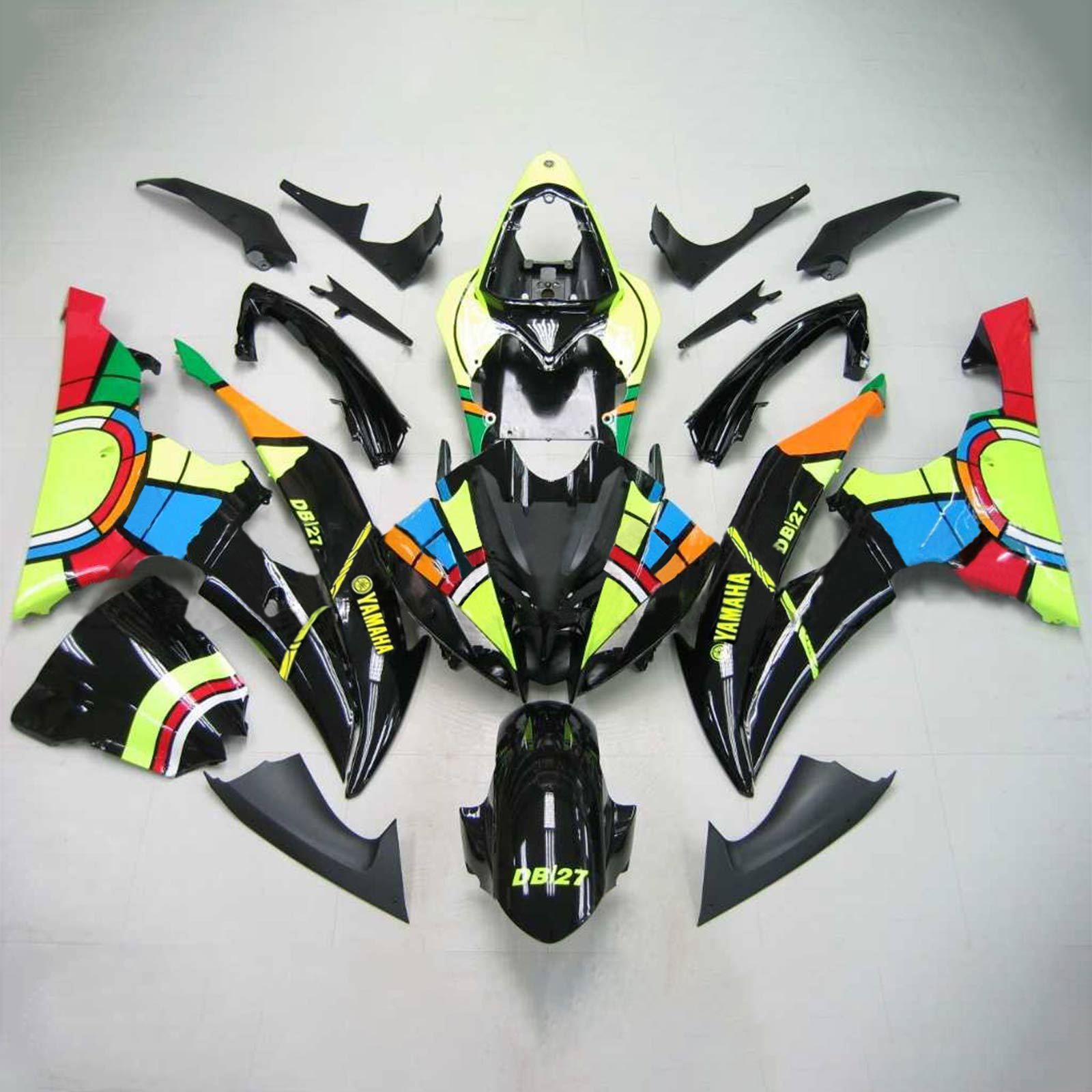 Injection Fairing Kit Bodywork Plastic ABS fit For Yamaha YZF 600 R6 2008-2016