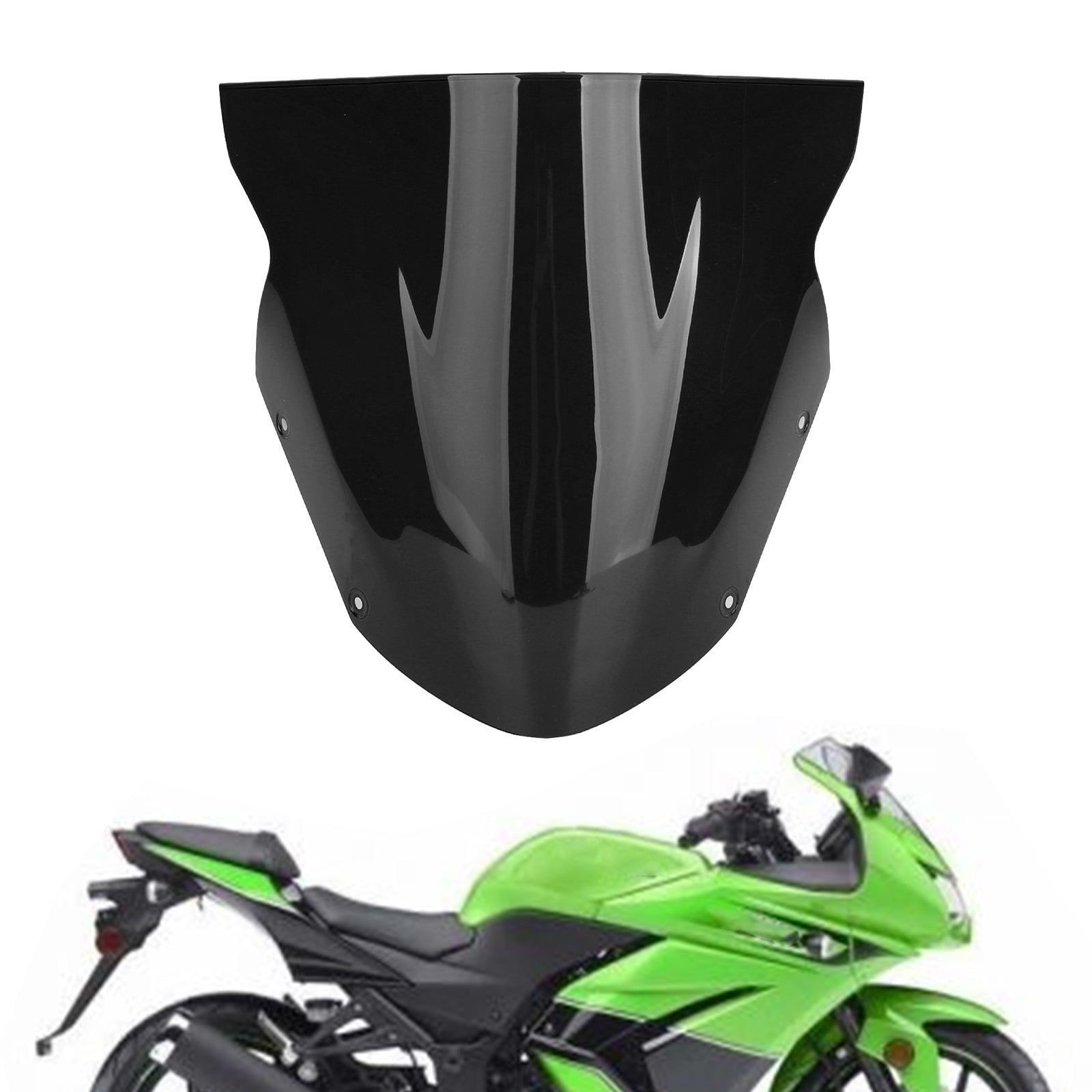 2009-2011 Kawasaki Ninja 650 ER6F フロントガラス スクリーン フロントガラス ブラック