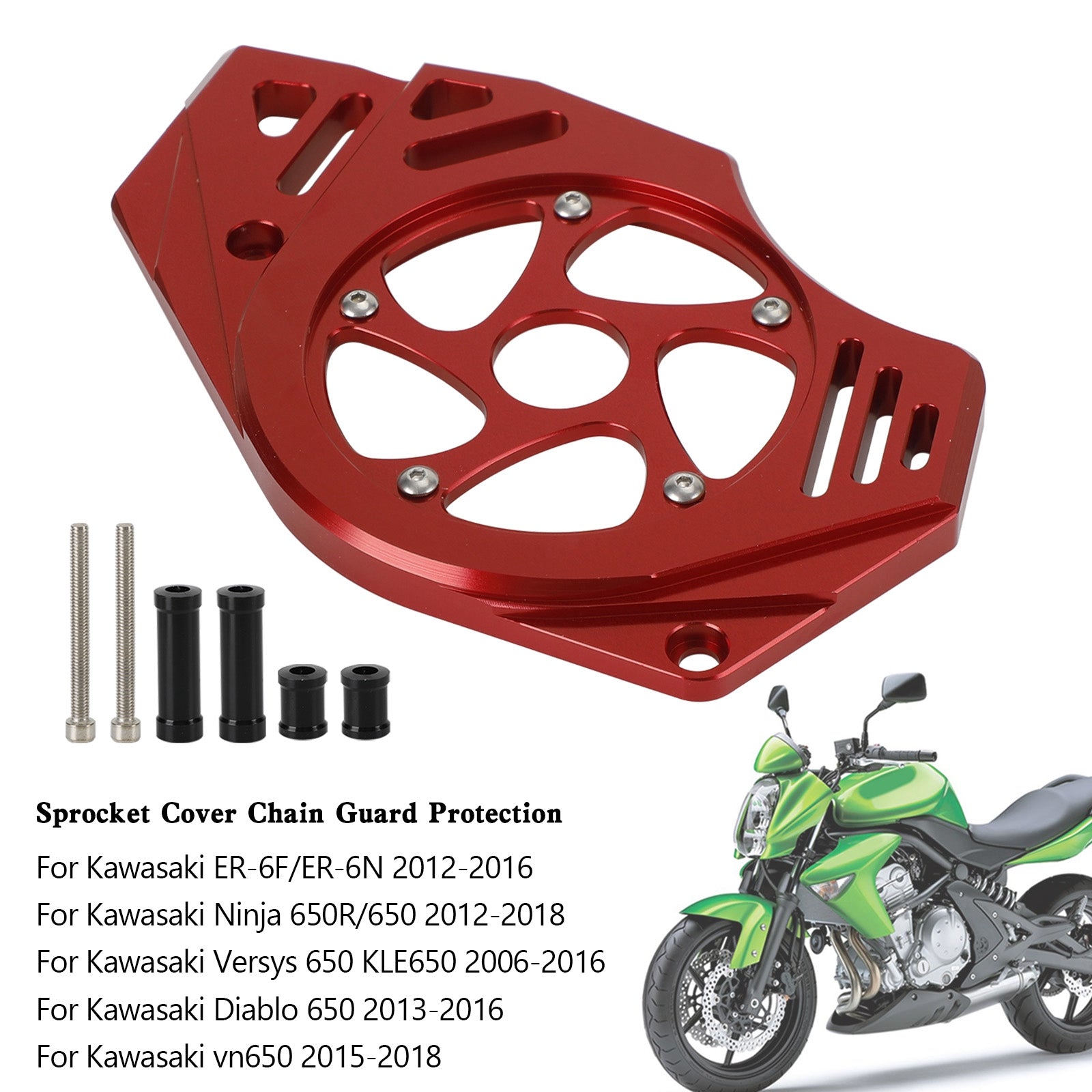 Kettenradabdeckung Kettenschutzschutz für Kawasaki Ninja Vulcan 650 ER-6N