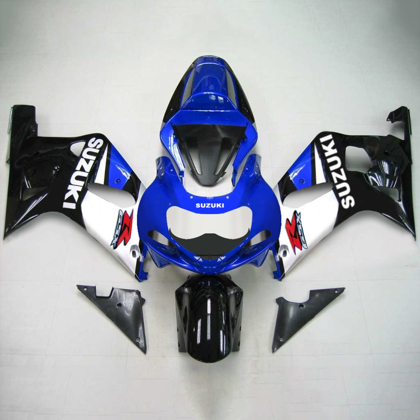 Amotopart Suzuki 01-03 GSXR600 & 00-03 GSXR750 Fairing Black Blue Kit