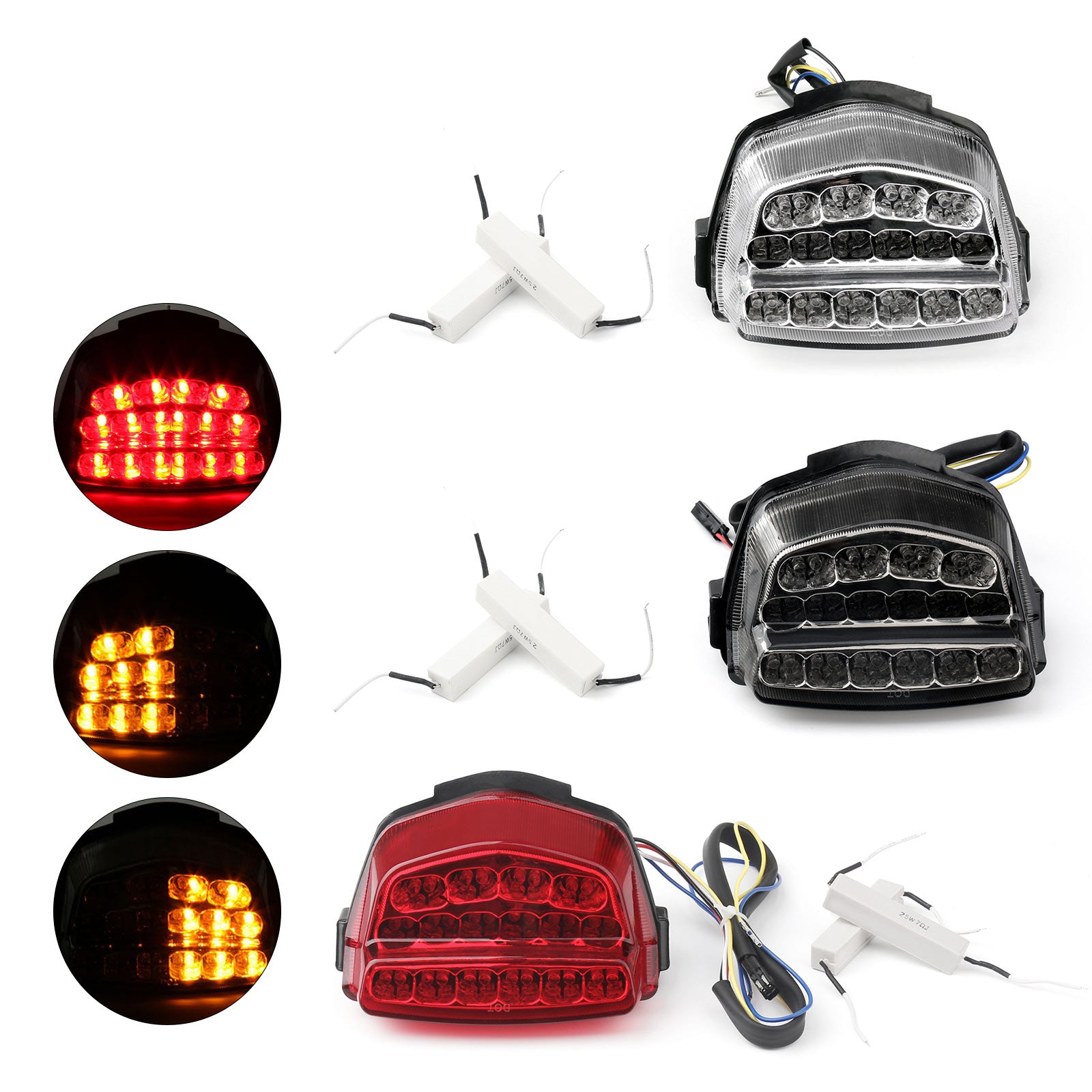 08-16 Honda CBR1000R Integrated LED TailLight Turn Signals Clear