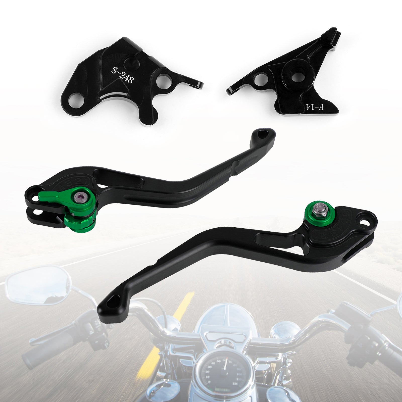 Nueva palanca de freno de embrague corta adecuada para Suzuki GSXR600 750 1000 DL650 GSR600