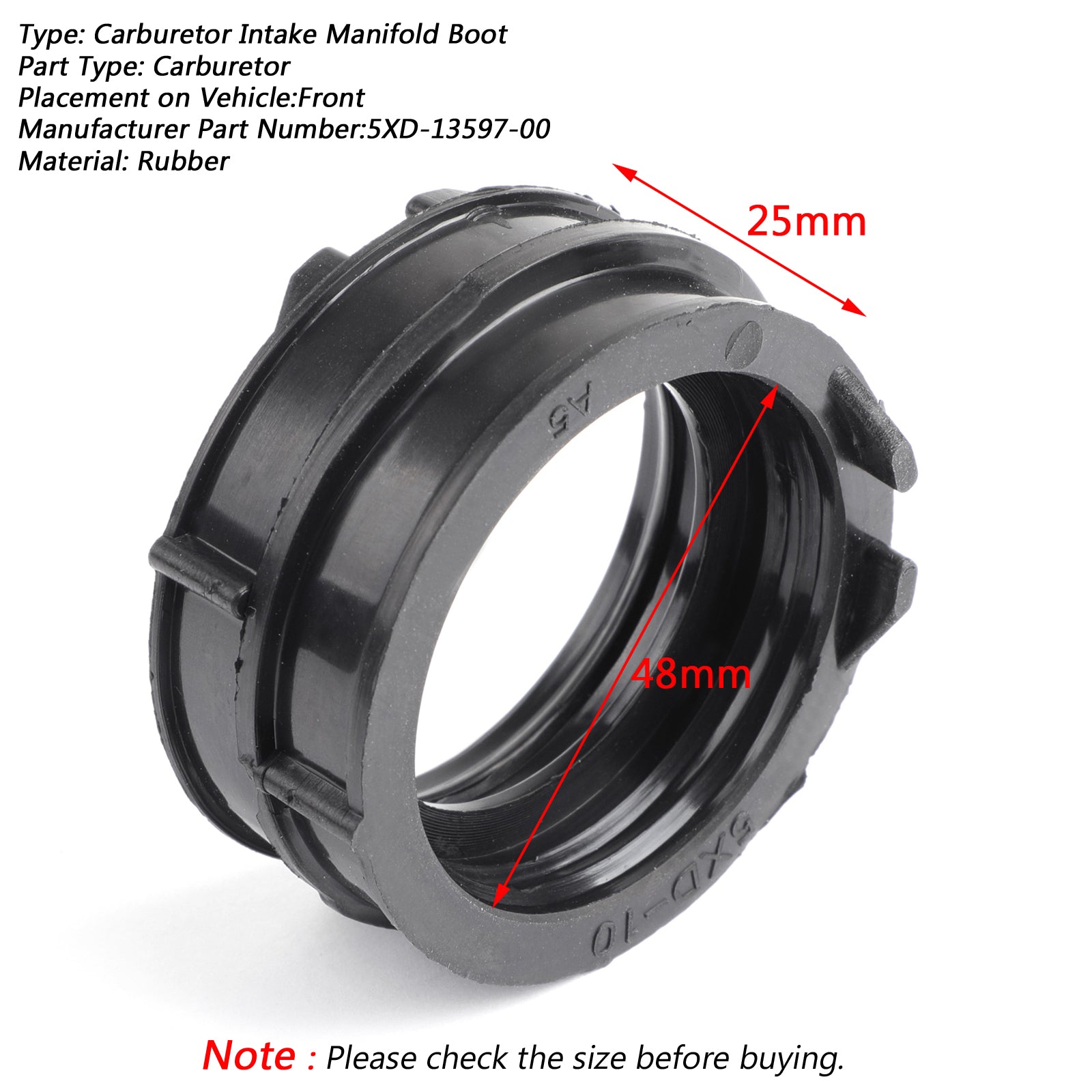 Drosselklappengehäuse-Ansaugkrümmermanschette für Yamaha YZ450F 2004–2005, WR450F 2004–2006